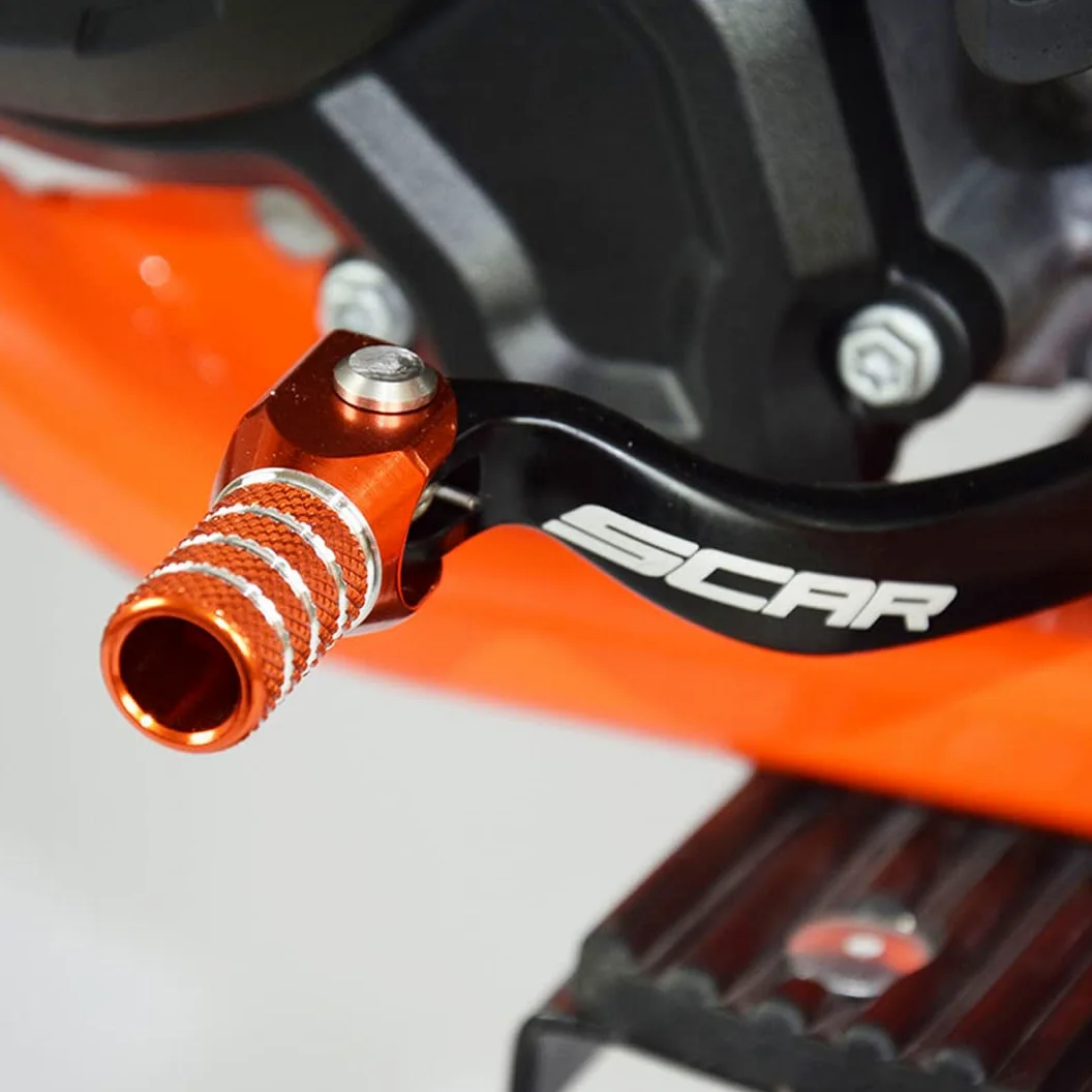 SCAR Pedal Palanca de Cambio Compatible con KTM XCF XCFW XC XCW SIX Days SX SXF EXCF EXC TPI 250 300 350 HUSQVARNA GASGAS 11-26 - Naranja