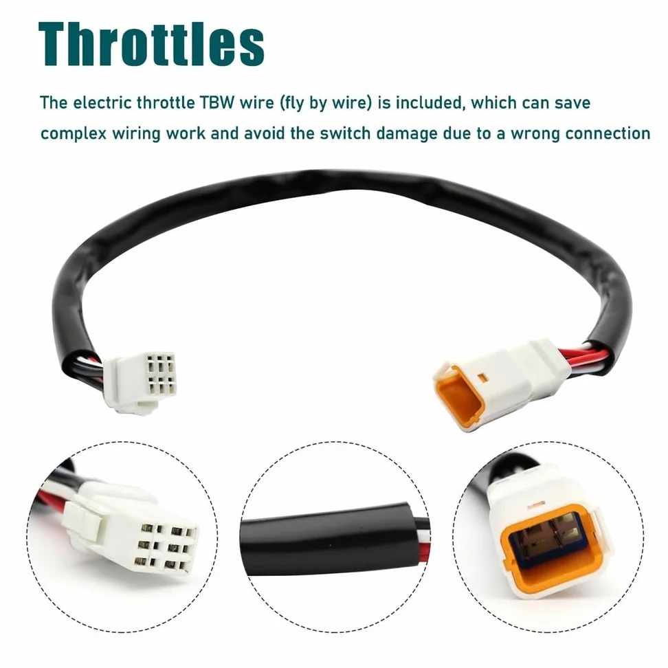 Kit de cables extendidos para manillar 16 ", Cable embrague línea freno, Cables electrónicos acelerador para Softail 2018-2024