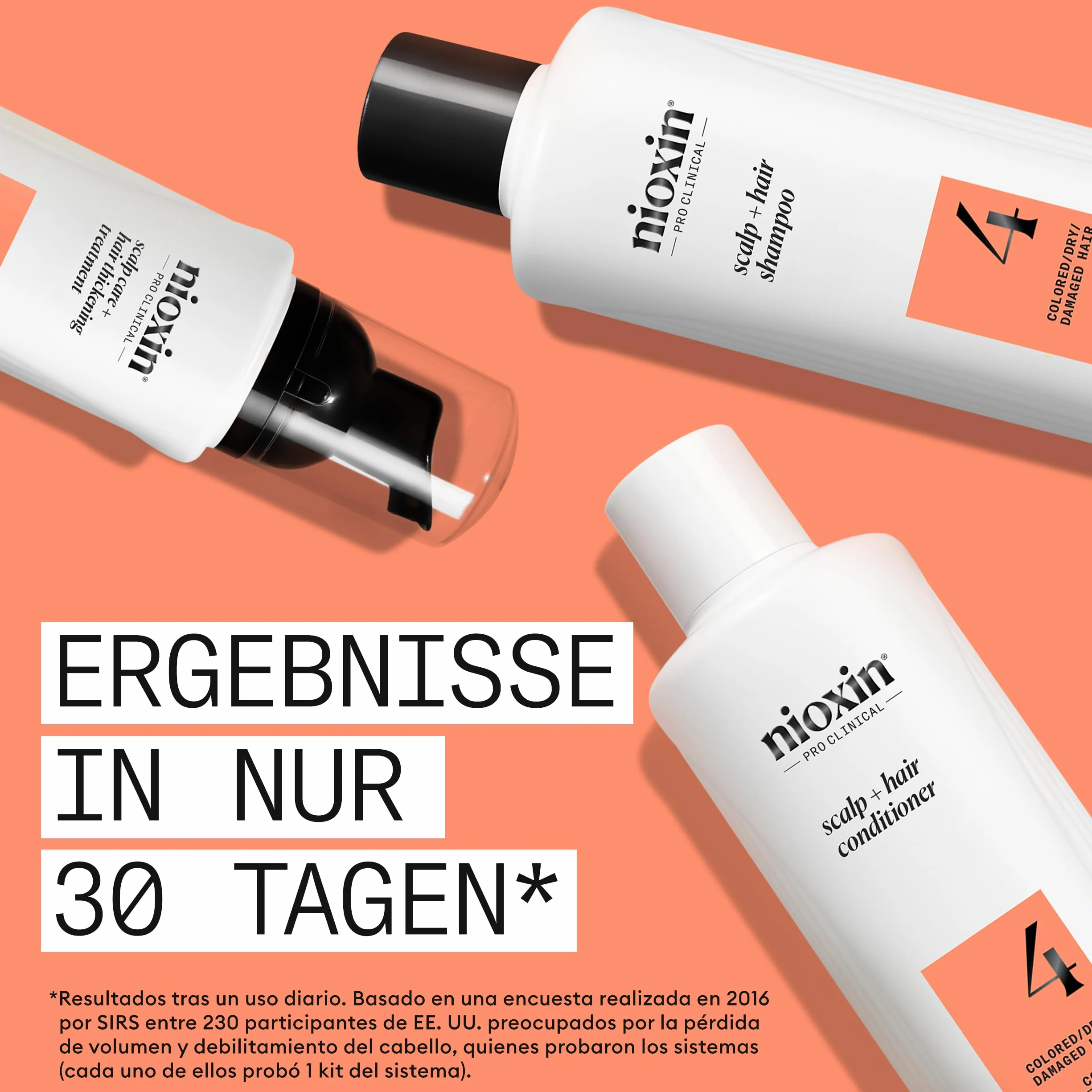 Nioxin Sistema 4 Champú Acondicionador Tratamiento Cabello Teñido Dañado Debilitamiento Avanzado