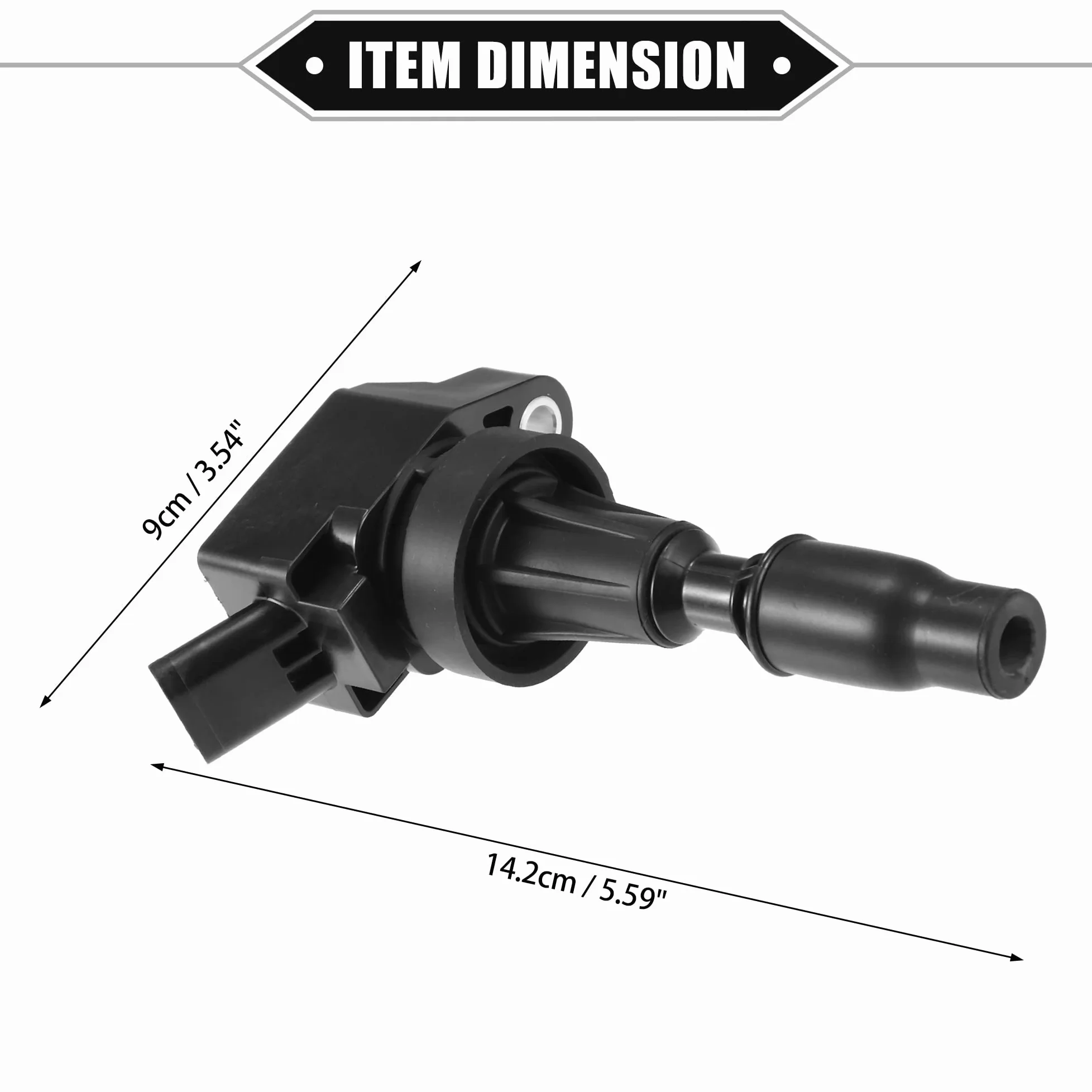 QUARKZMAN 4 Uds Bobinas Encendido Compatibles para Hyundai Elantra L4 1.6L, Negro