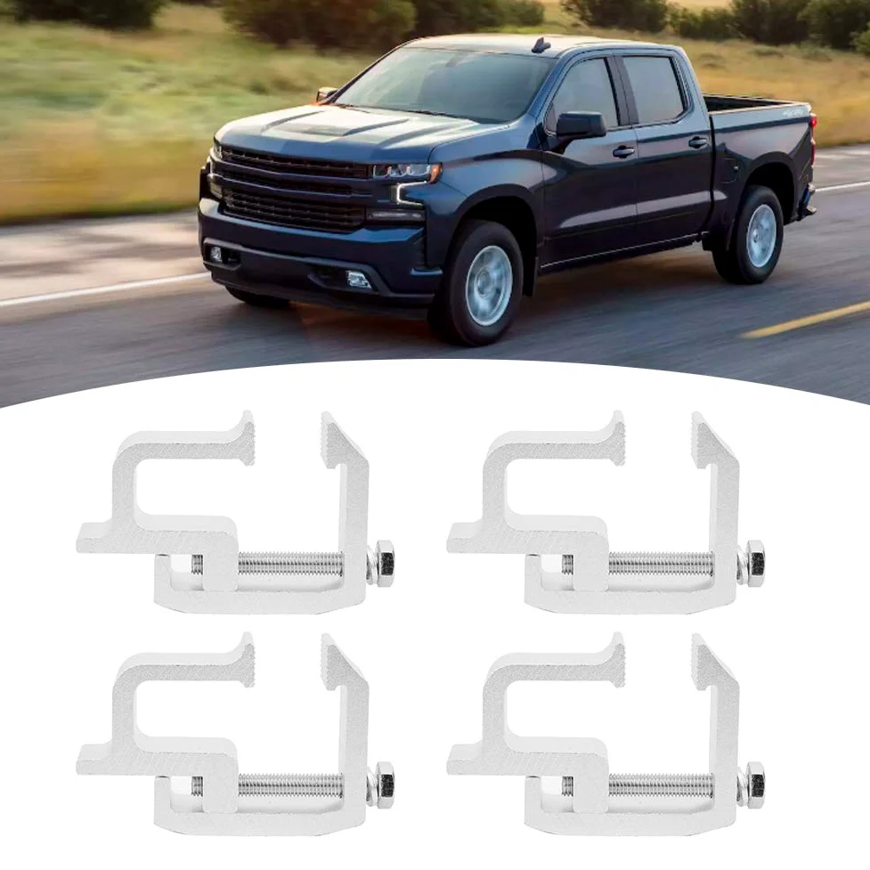 Paquete de 4 Abrazaderas para tapa de camión ,abrazaderas de montaje de carcasa universal Tite Lok Truck Cap Topper Accesorios de servicio pesado para todas las camionetas ,exterior automotriz