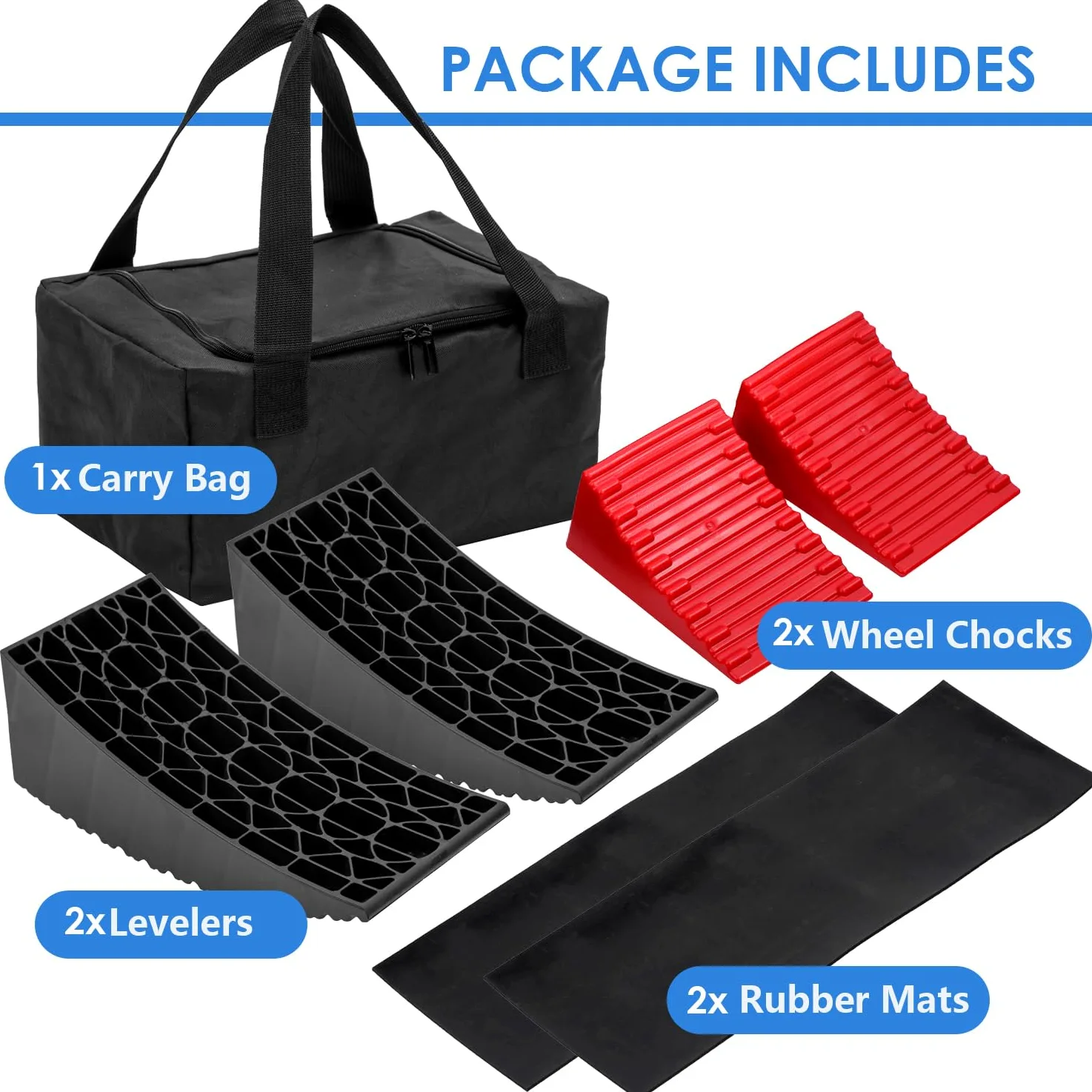 KATSU Tools Rampas Niveladoras para Caravanas, Bloques 13,5 Toneladas, Resistentes para Autocaravanas
