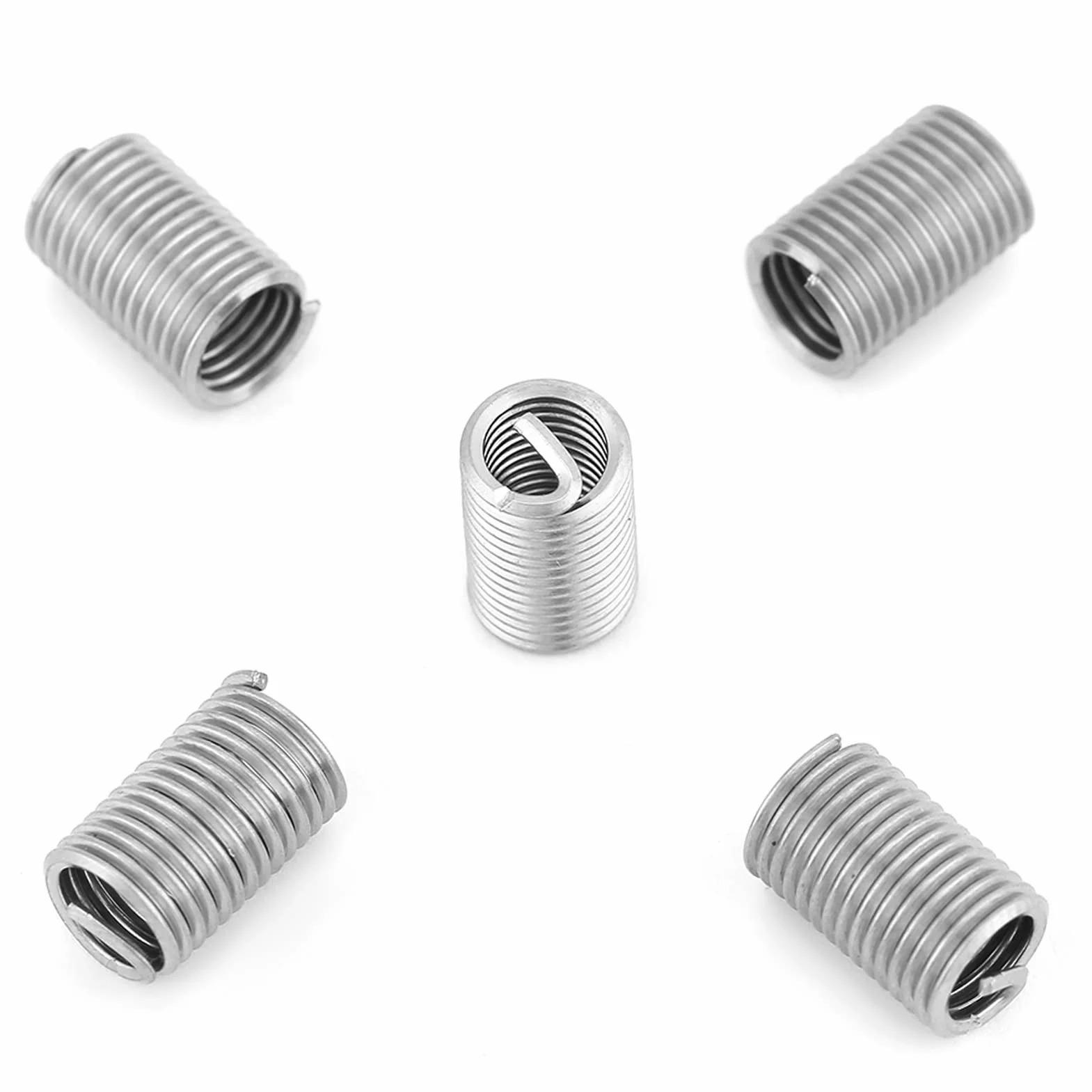 6Mm Helicoil Bits M6 X 1.0 Helicoil Kit Acero Inoxidable 304 50 Piezas Acero Inoxidable Ss304 Alambre en Espiral Rosca de Tornillo Helicoidal Insertos M6 X 1.0 X 3D Longitud