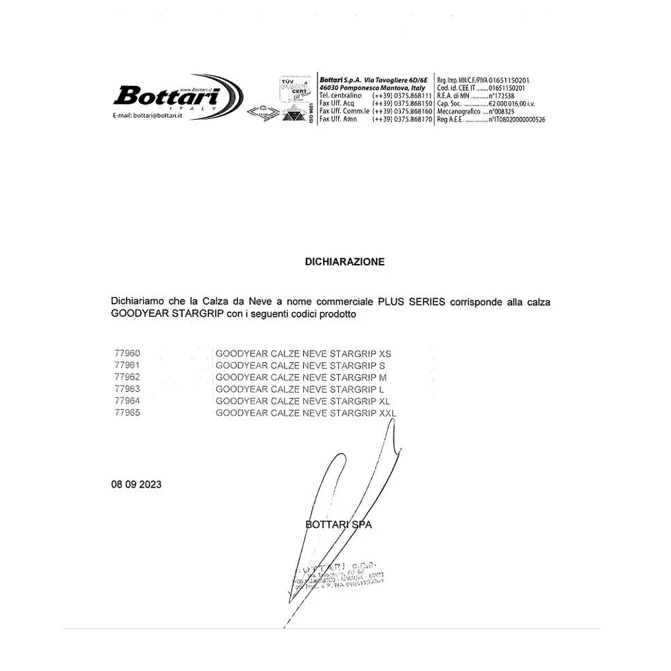 Calcetines DE Nieve Talla XL Calcetines DE Hielo para NEUMÁTICOS 225/55-19 (77964) Juego DE 2 Piezas HOMOLOGADO Goodyear para Coches MONTADOS sobre Ruedas MOTRICES Serie Star Gripper Plus
