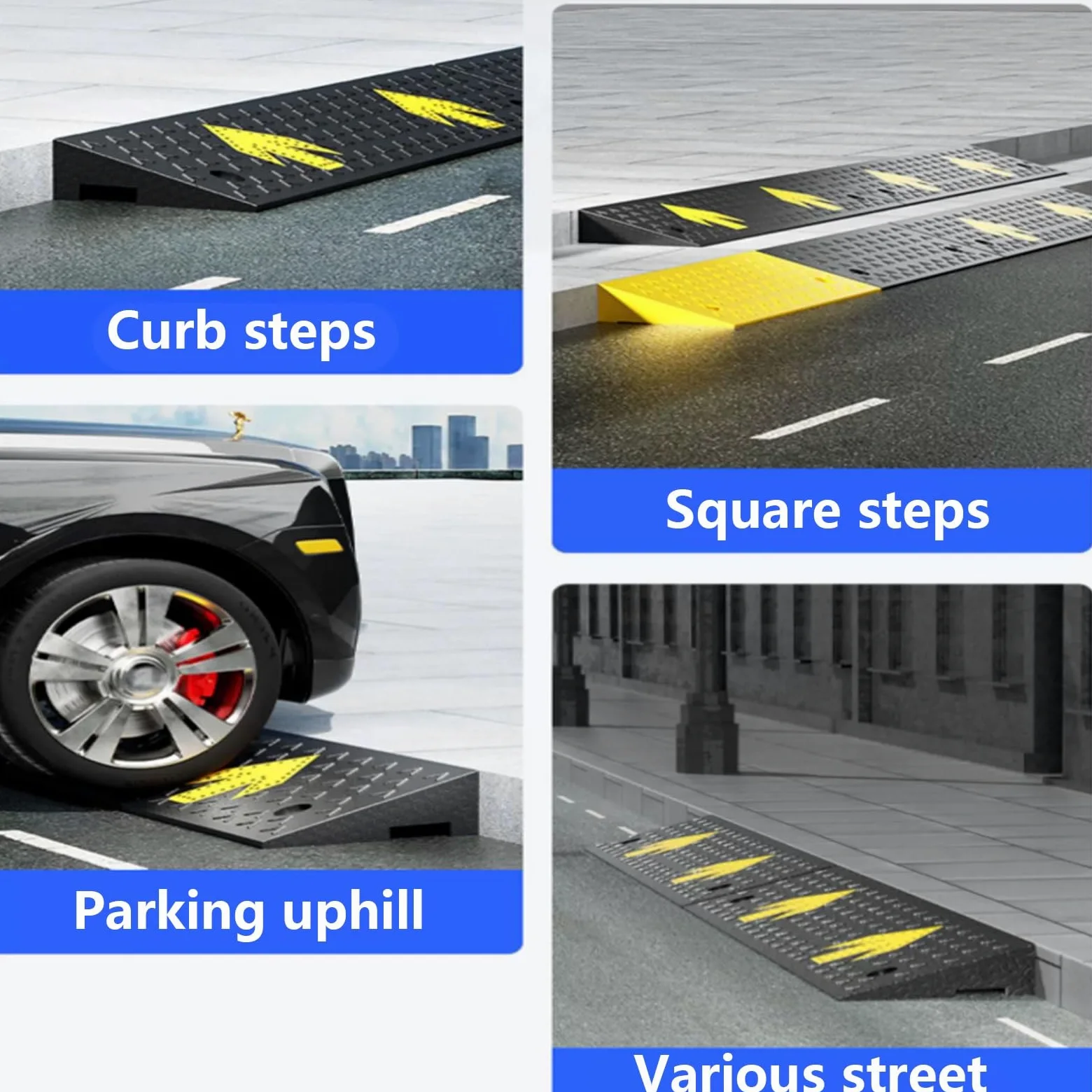 Rampas portátiles para sillas de ruedas, rampas para perros domésticos, rampas especiales para estacionamientos, duraderas, de gran capacidad de carga, adecuadas para garajes, escalones, carreteras (