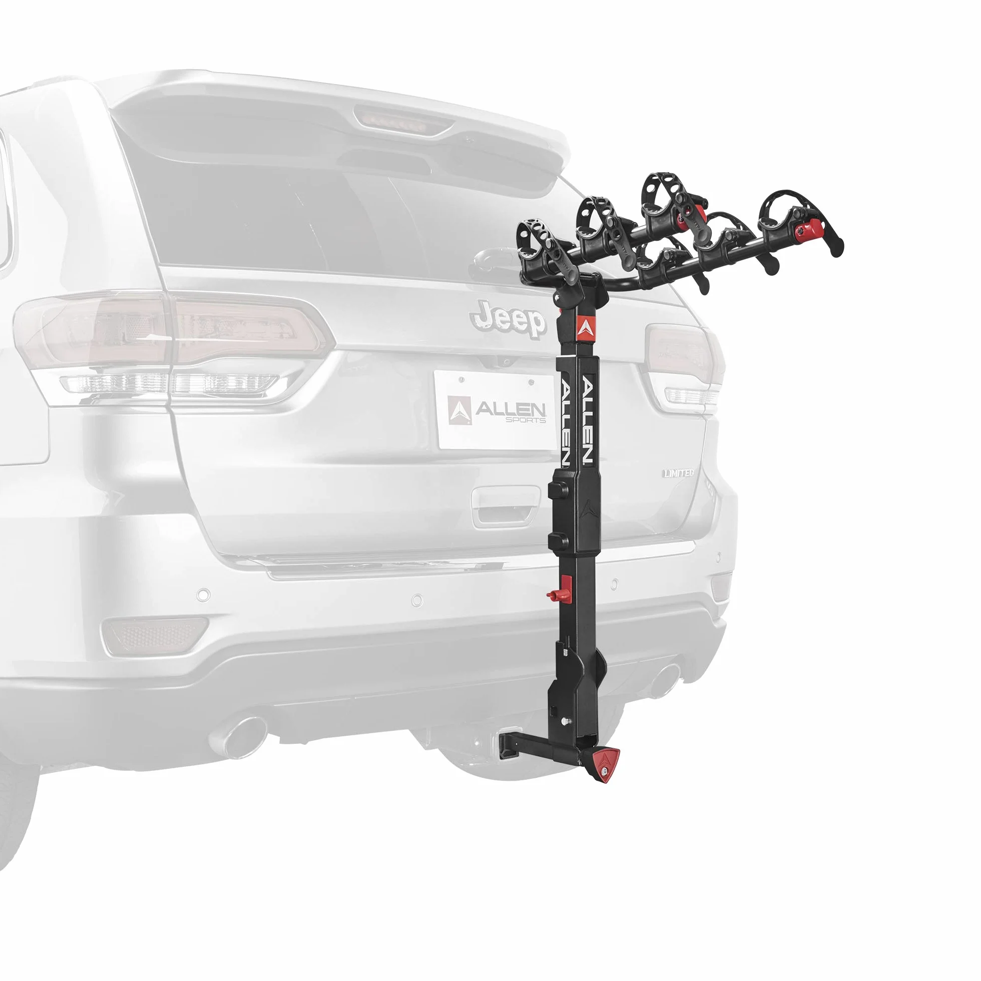 Allen Sports - Estante de Enganche para 3 Bicicletas (1 1/4 Pulgadas) y 2 Pulgadas. Enganche