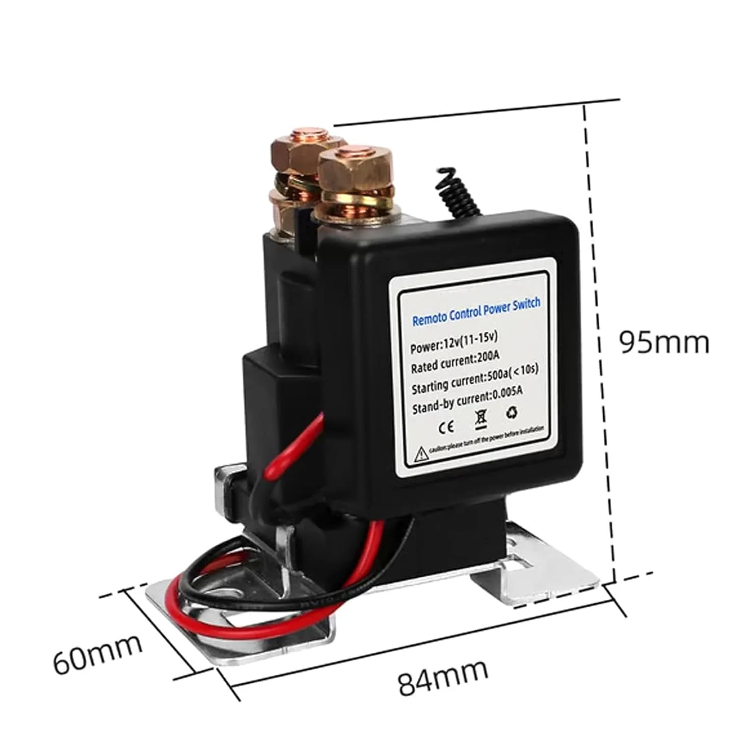 Relé de Batería Inalámbrico Remoto - Arranque a 30m, Interruptor Antirrobo, Instalación DIY Fácil para Coches, Autocaravanas 12V/24V (2Set 12V)
