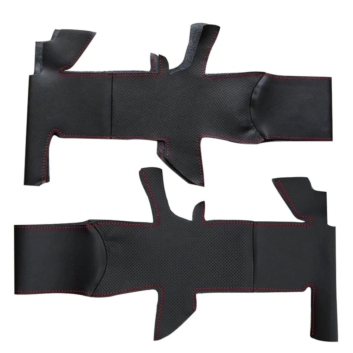 Funda de Volante de Cuero Genuino Negro para Touareg 2010-2018