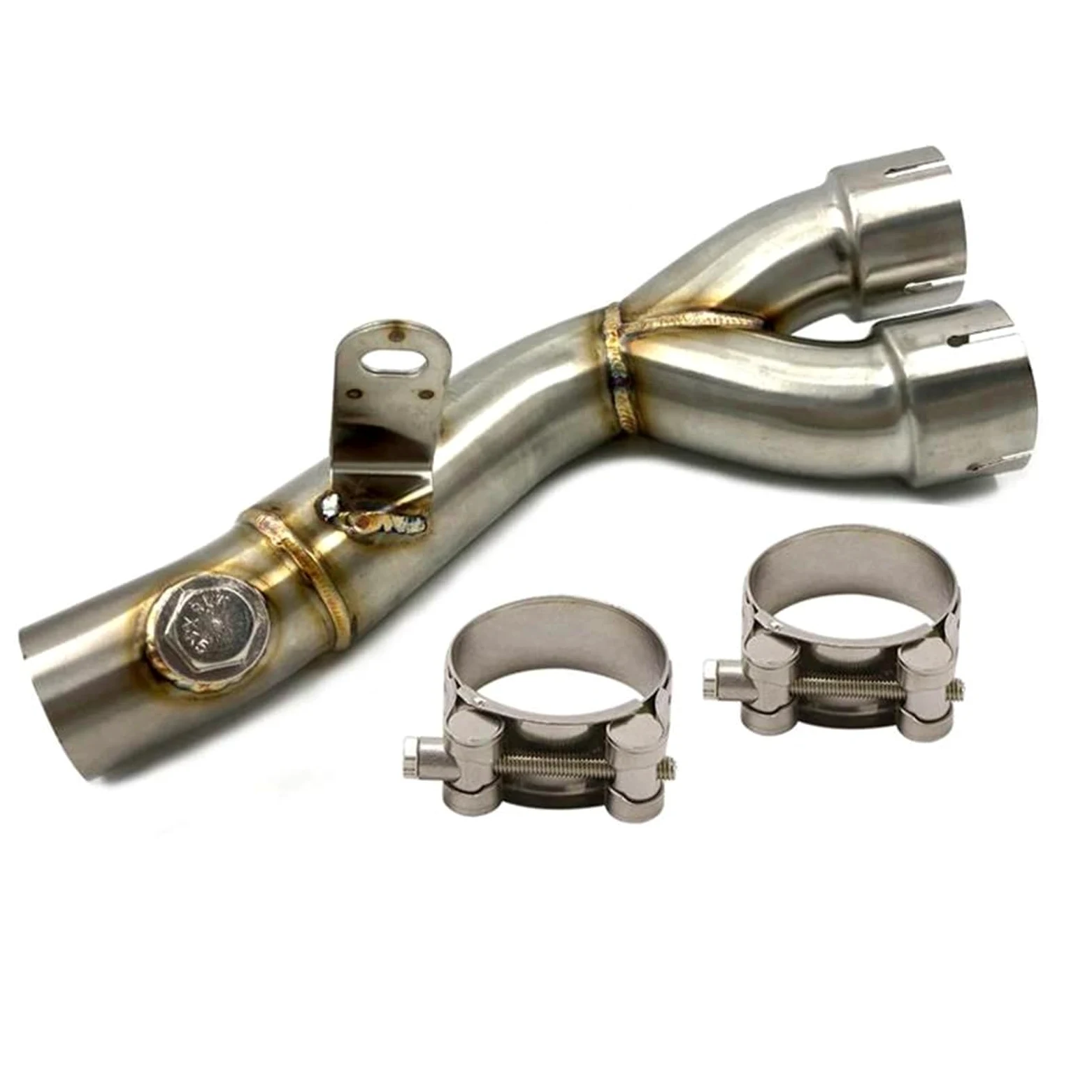 Genérico Silenciador de Escape Accesorios Motocicleta Silenciador Escape Conector Tubo Intermedio, Compatible con para Y&amaha R6 YZF R6 2006-2019