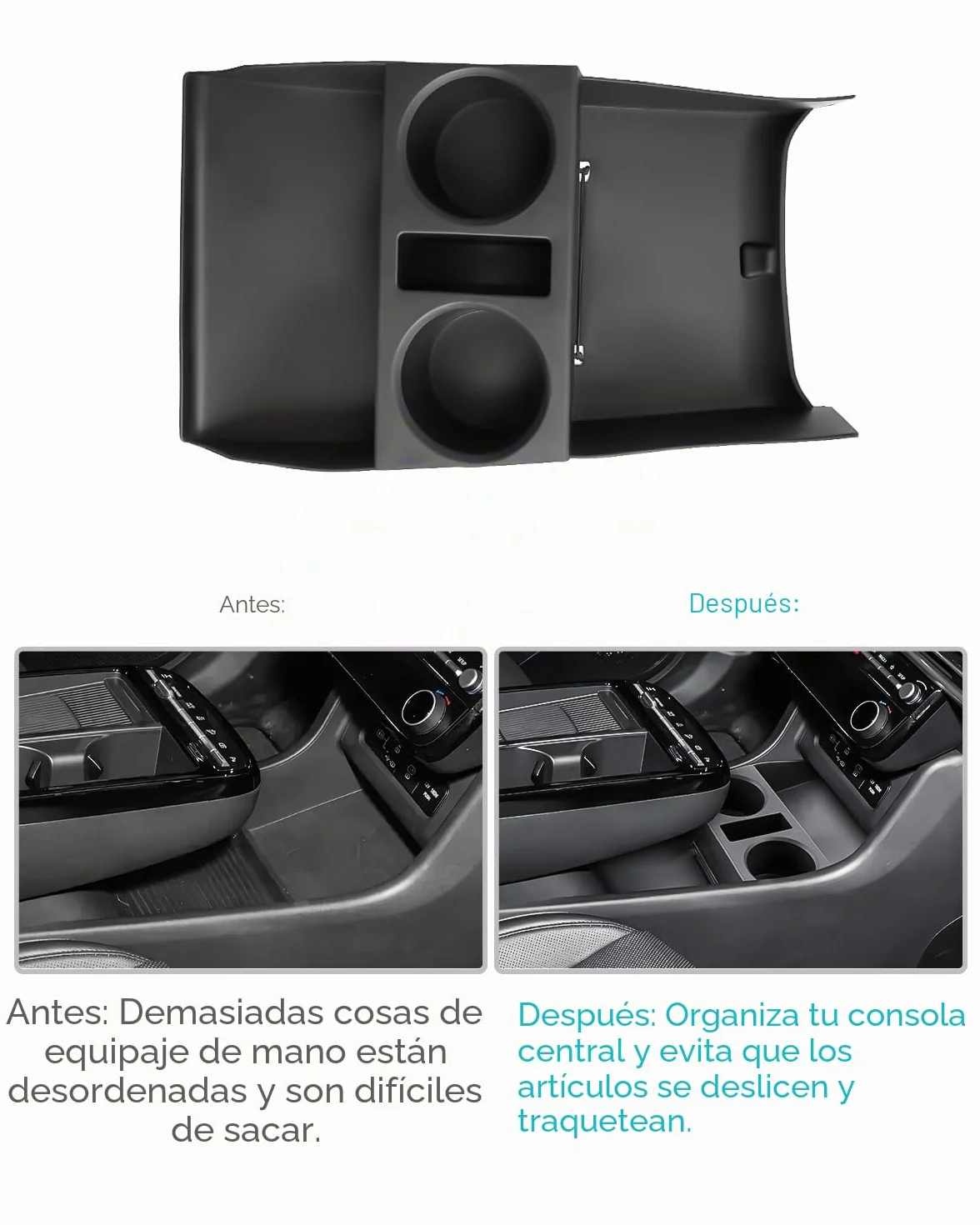 CDEFG Compatible con Hyundai Tucson NX4 2025 2026 Facelift Consola Central Organizador Caja de Almacenamiento Tucson 2025 Guantera Abajo el Reposabrazos Central Tucson 2025 Accesorios
