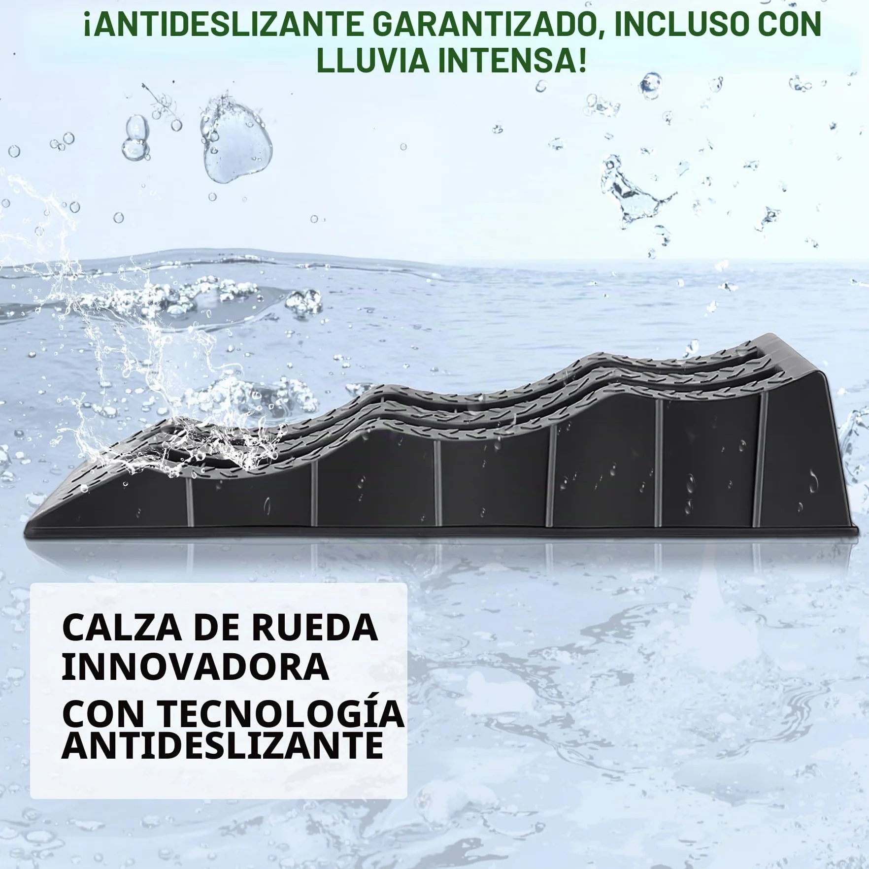 Rampas para Coches, 3 Niveles de Altura 4/7/10cm Calzos Autocaravana, 2 Unidades Rampa Coche, Camper Furgoneta Accesorios, Estabilizadores Camper, Cuñas Niveladores para Cualquier Superficie