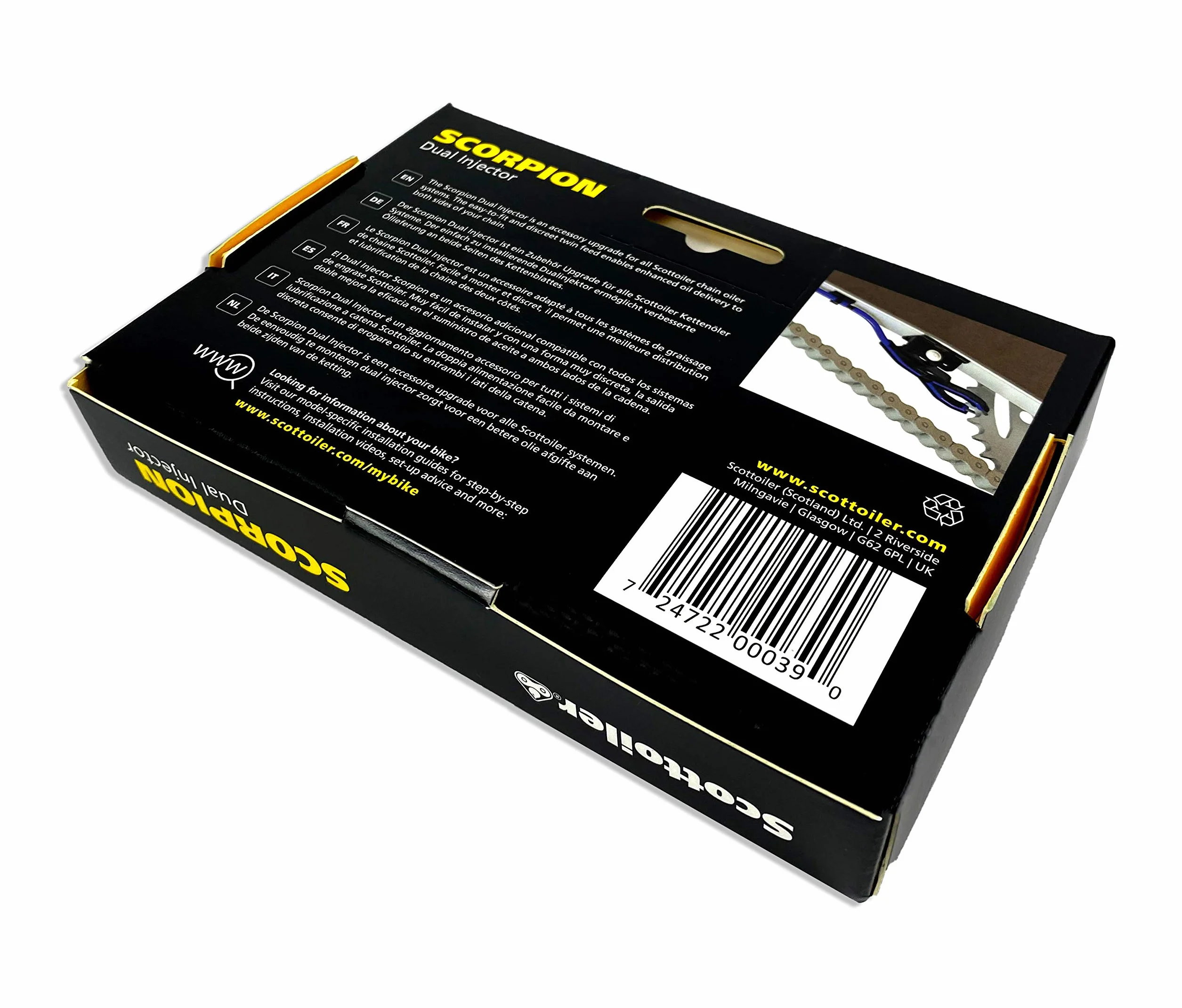 Scottoiler Scorpion Dual Injector - Aplicador de alimentación Doble para Todos los Sistemas de Aceite de Cadena SO-5000.…