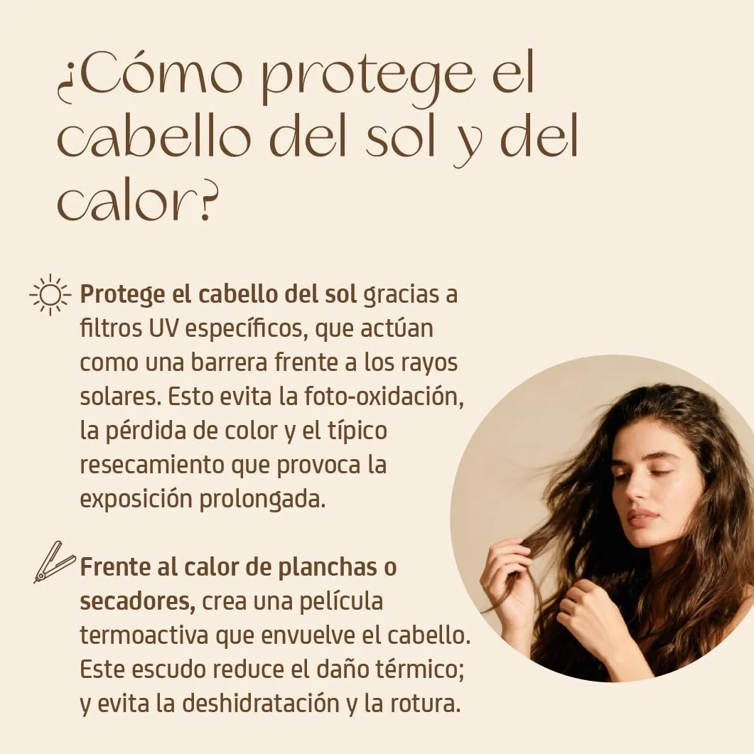 Nuggela & Sulé Protector Capilar Triple Protección Solar Térmica Contaminación Aceite de Chía Aceite de Ricino 100 ml