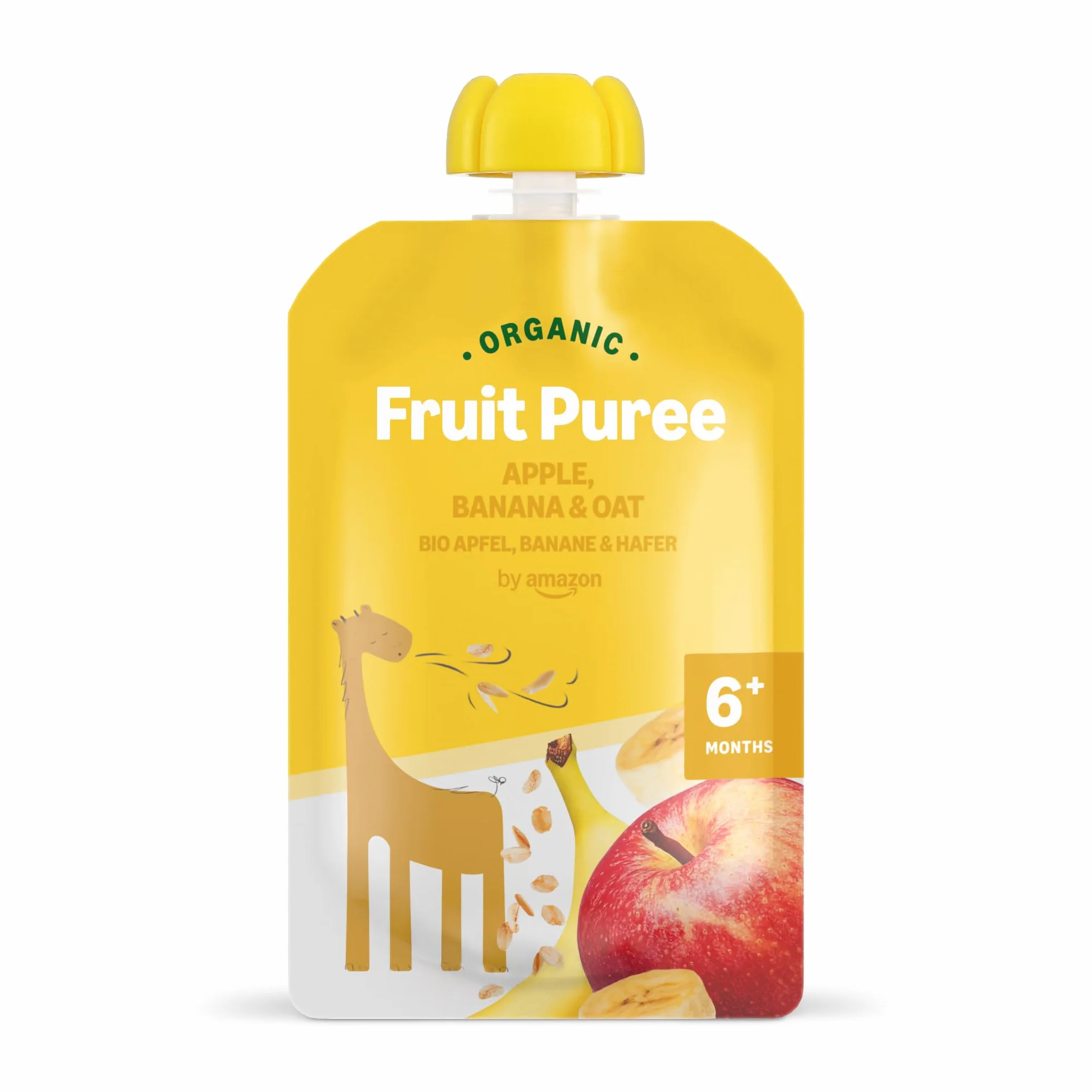 Mama Bear Bolsitas de Puré de Manzana, Plátano y Avena Ecológico - 6 x 90g