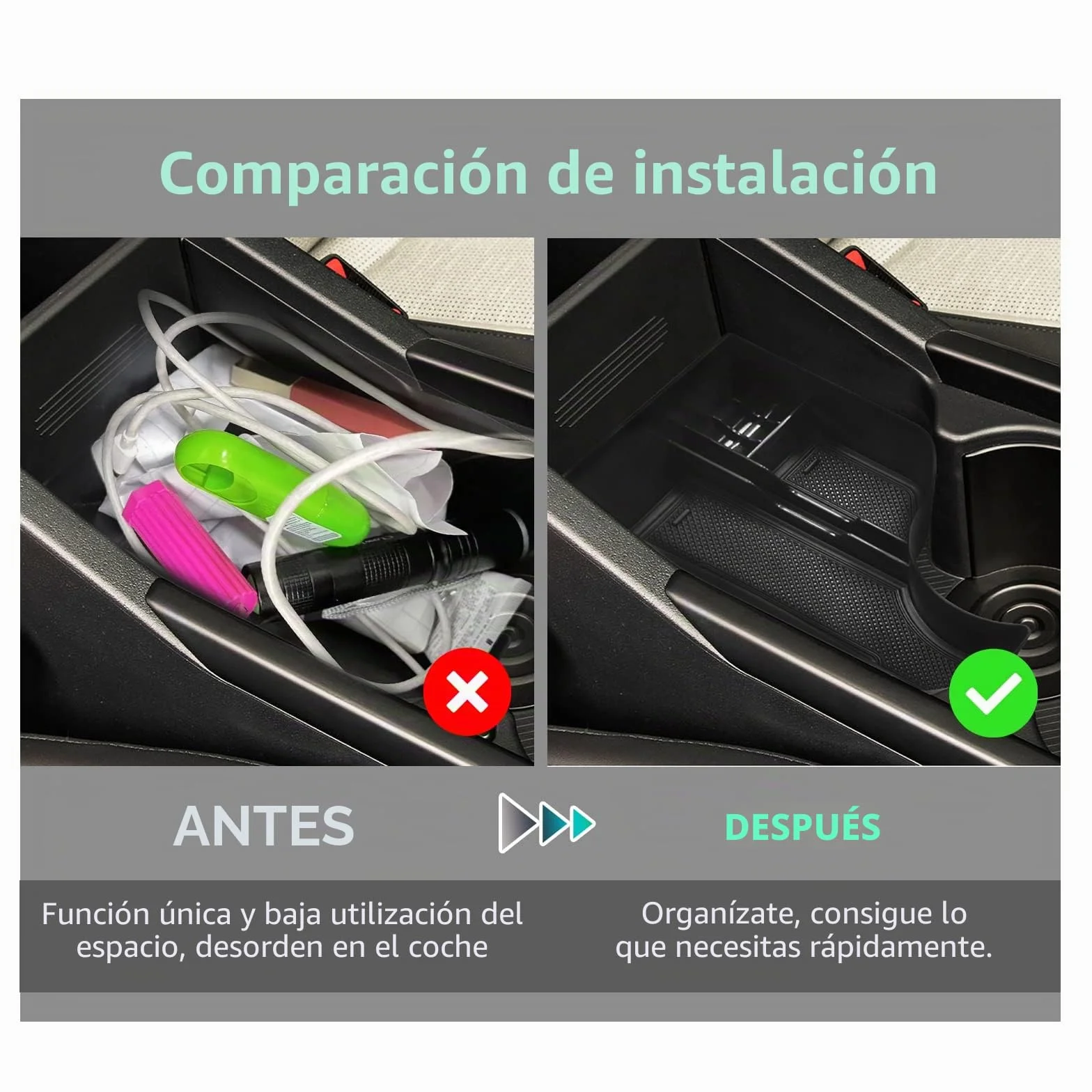 GAFAT Compatible con Kia Niro SG2 EV HEV Hybrid PHEV e-Niro 2022-2025 2026 Caja de Almacenamiento Consola Central, Organizador de Bandeja y Guantera Inferior de Central, Niro 2025 Accesorios