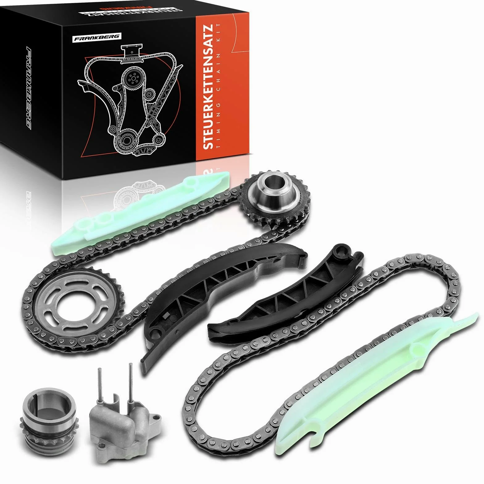 Frankberg Kit de cadena de distribución 11217787280 | Compatible con: Serie 3 Compact E46, Serie 1 E87, Serie 3 E46, Serie 5 Touring E61, Serie 3 Touring E46, Serie 3 Coupé E46