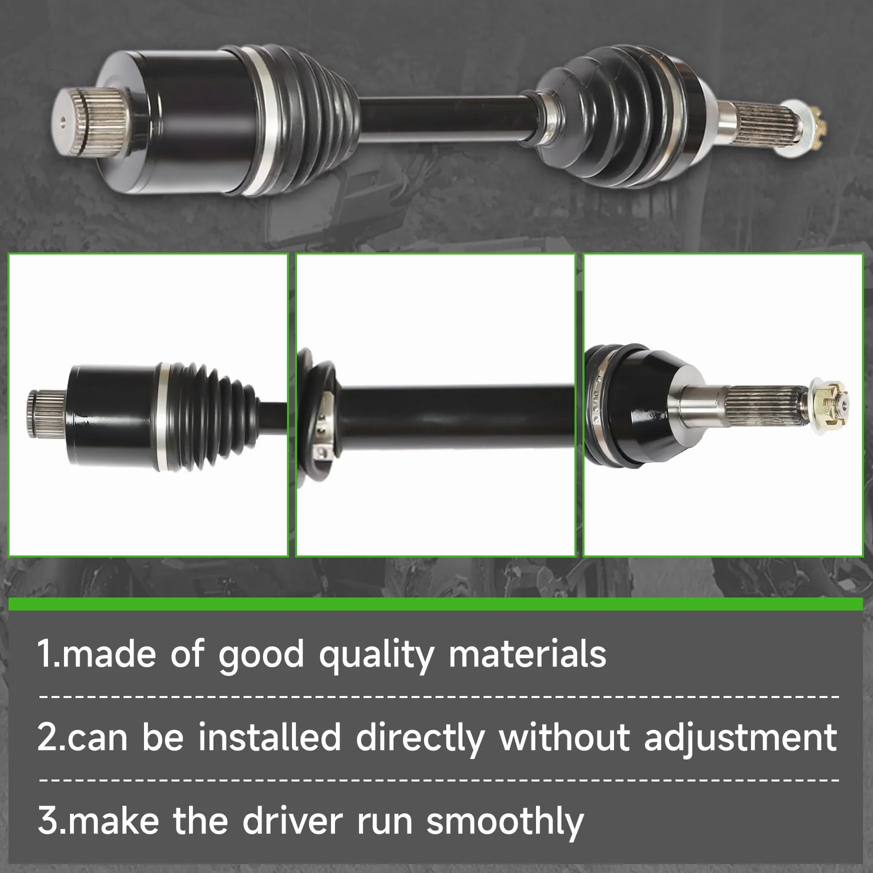 munirater Paquete de 2 ejes de transmisión trasero de alta resistencia para Polaris Sportsman 400 500 600 700 800 2003 2004 2005 1380240