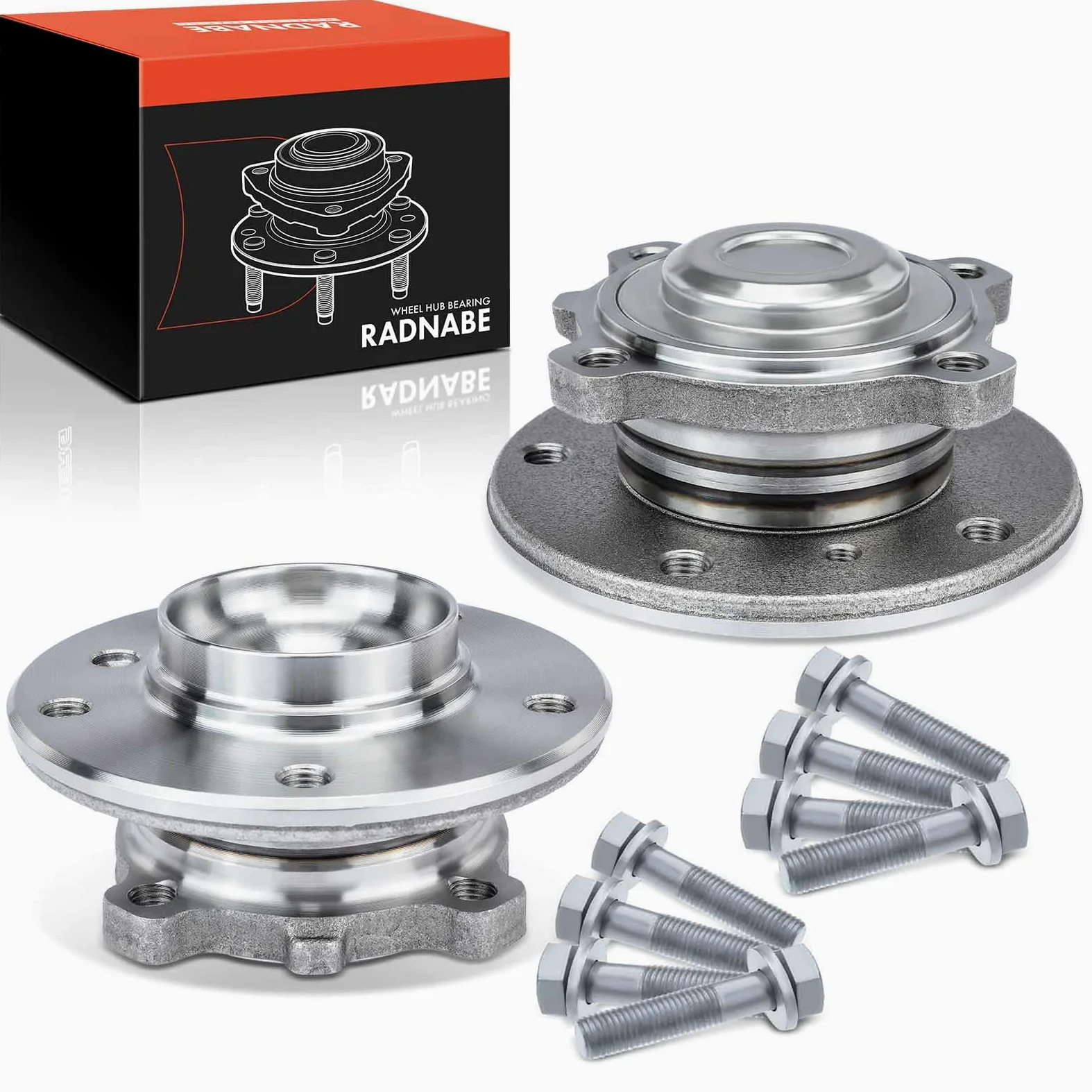 Frankberg Juego de 2 rodamientos de rueda delanteros con anillo magnético | 513254, 31216765157, Al frente Con anillo magnético de Sensor de Velocidad de las Ruedas Sensor ABS rueda con brida ⌀147