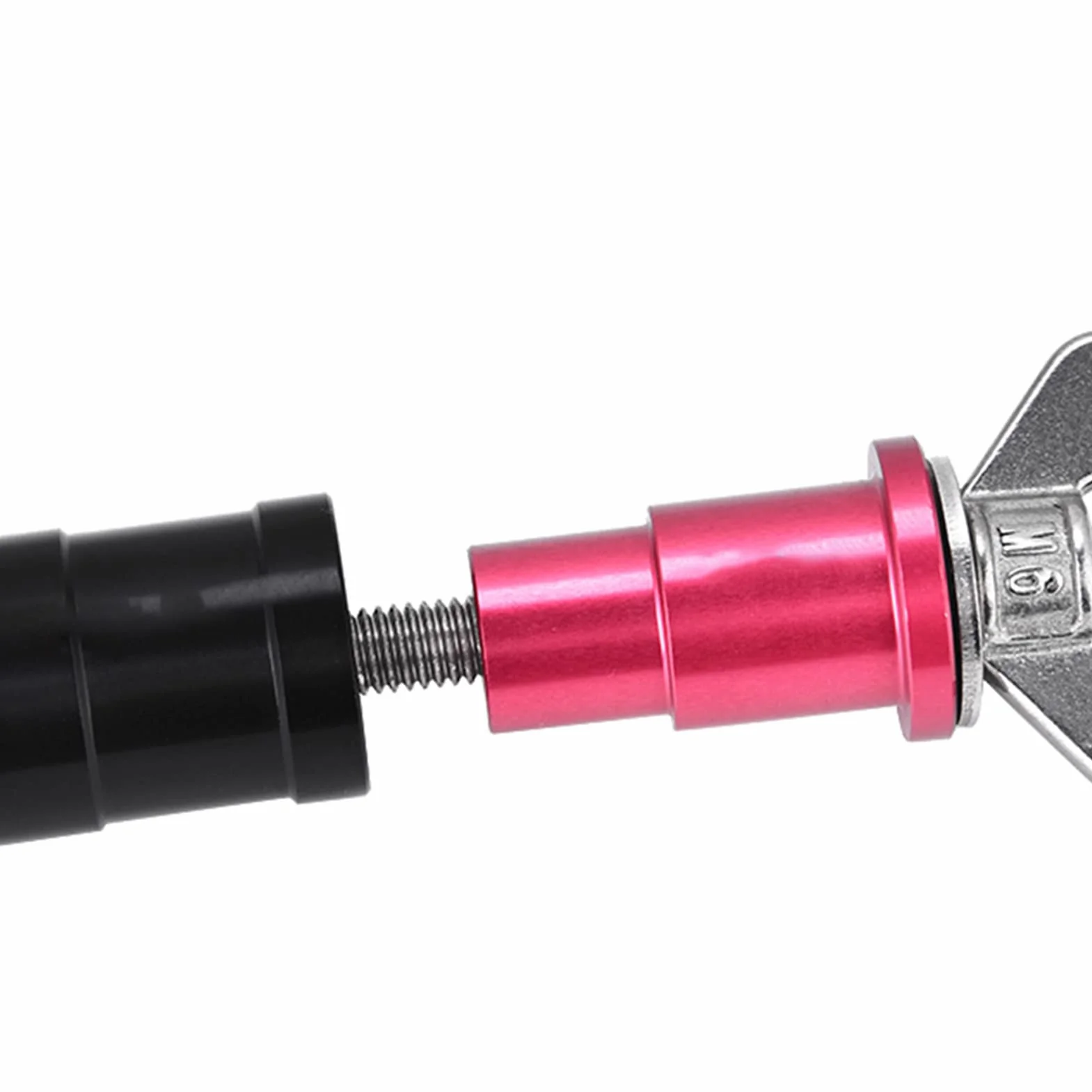 Herramienta de Casquillo de Choque Trasero, Instalar la Herramienta Retirar para Amortiguadores Traseros Fox Rockshox X Fusion, con 3 Adaptadores para 12.7 Mm de Casquillos DU