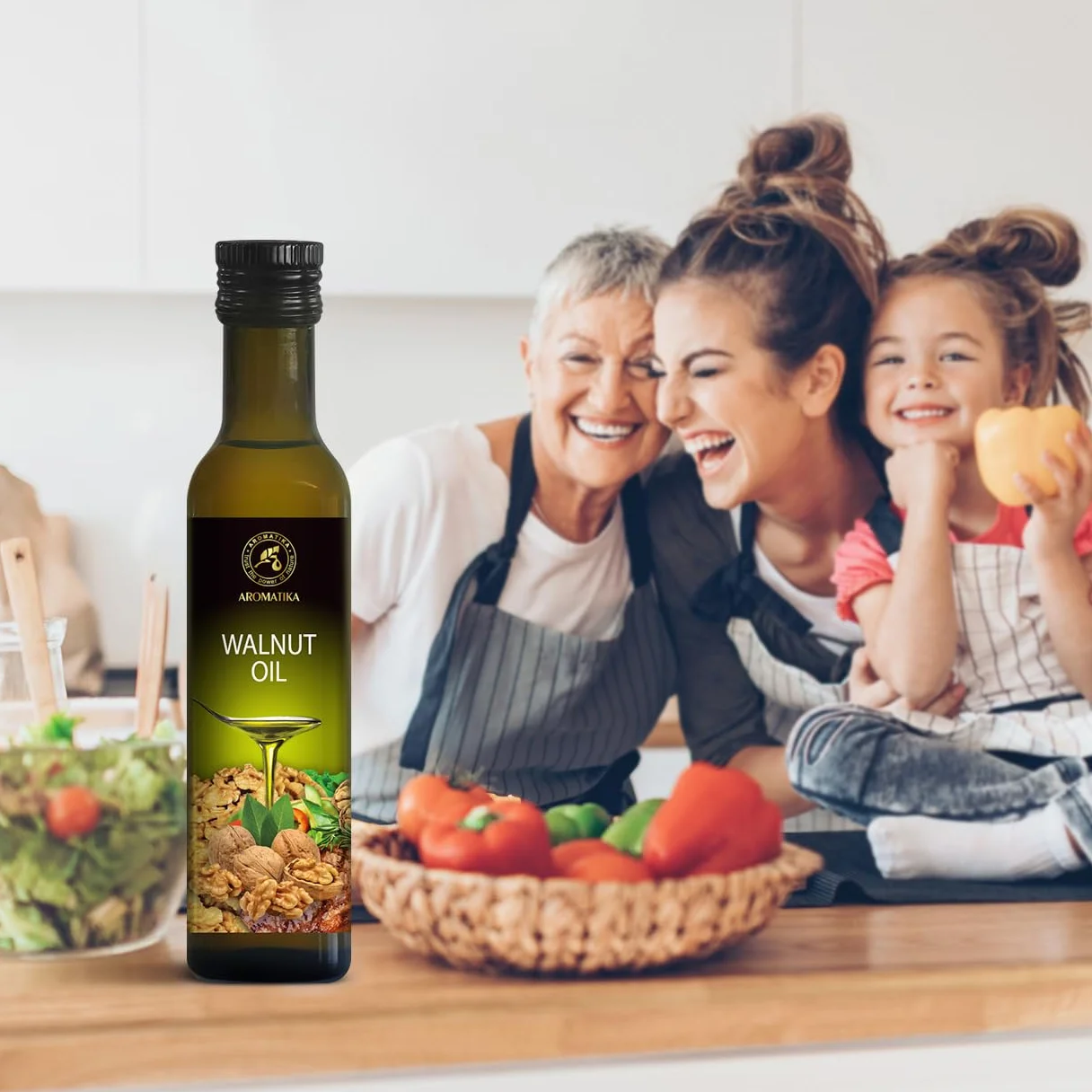 Aceite de Nuez 250ml Prensado en Frío 100% Puro Natural - Walnut Oil