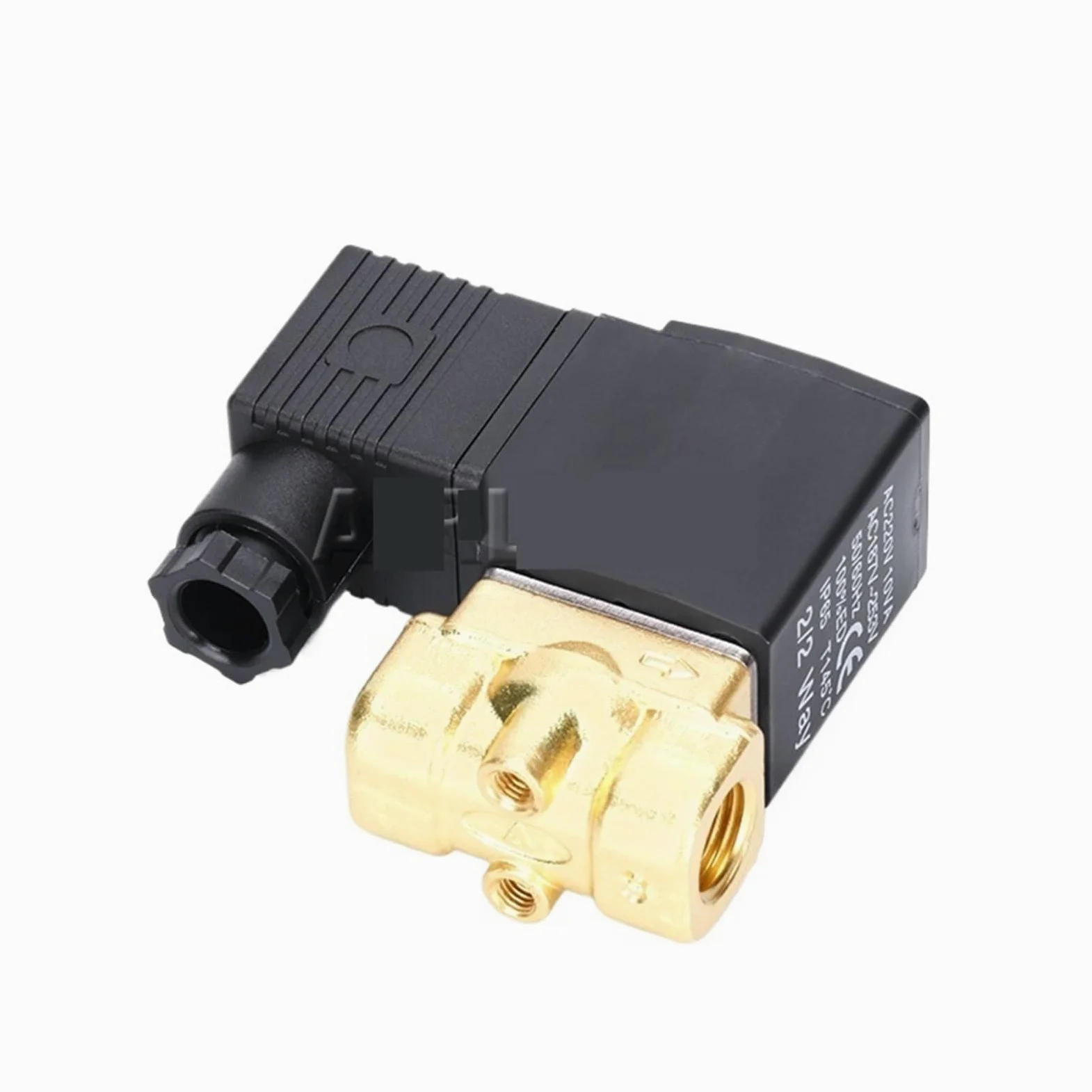 Válvula de Control de Fluido Normalmente Cerrada y acción Directa de latón 2W030-08/2W050, válvula de Flujo de Agua de solenoide de Empuje de 1/4"(2W030-06,AC12V)