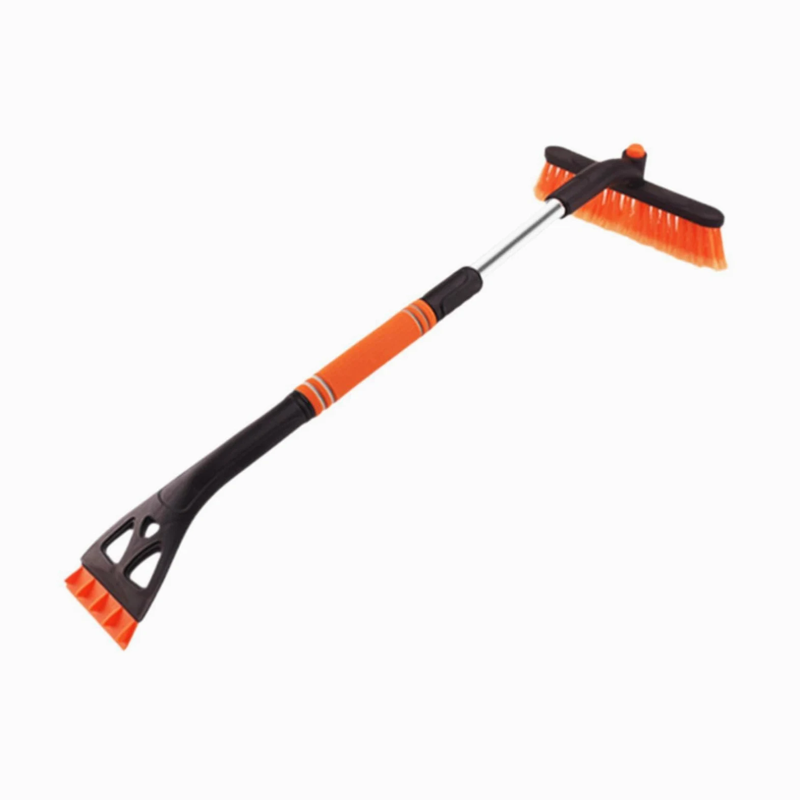 Herramienta genérica para hielo, cepillo para nieve, multifuncional, 3 en 1, mango ergonómico liviano, herramienta de invierno para vehículos, Naranja