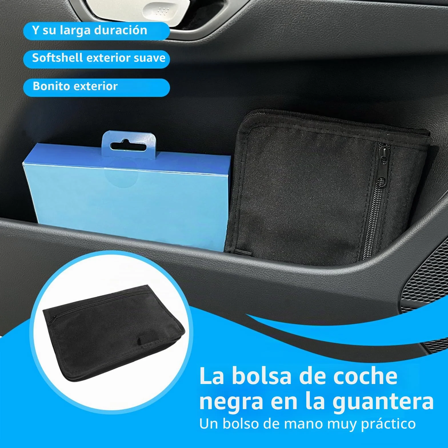 Portadocumentos Coche A5, Carpeta de Coche Documentación Impermeable, Multibolsillos, Ligera y Portátil – Organizador para Licencia de Conducir, Papeles del Auto y Accesorios