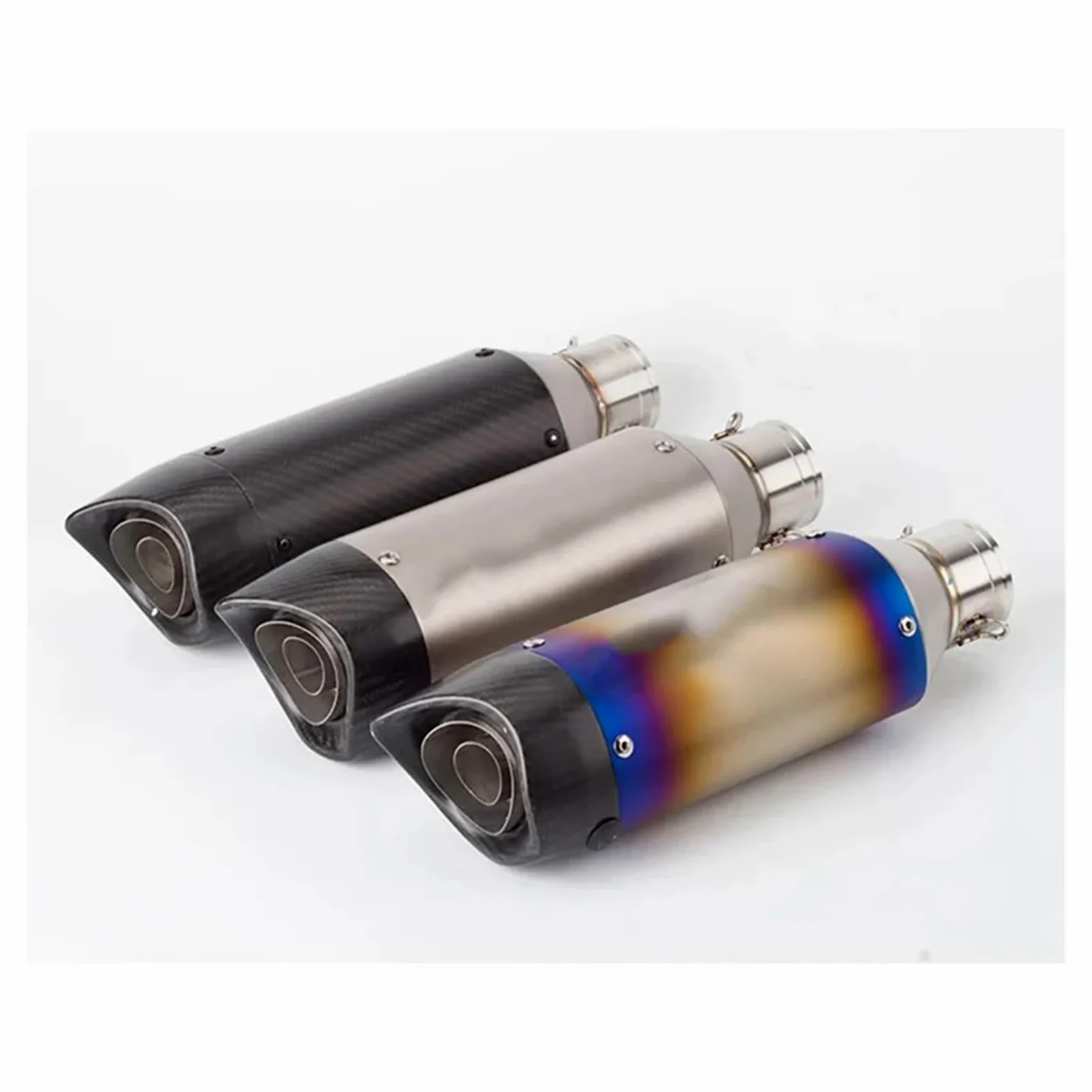 Embellecedor escape para coche Para Escape universal de motocicleta para tubo para escape fibra carbono para silenciador(Type A1)