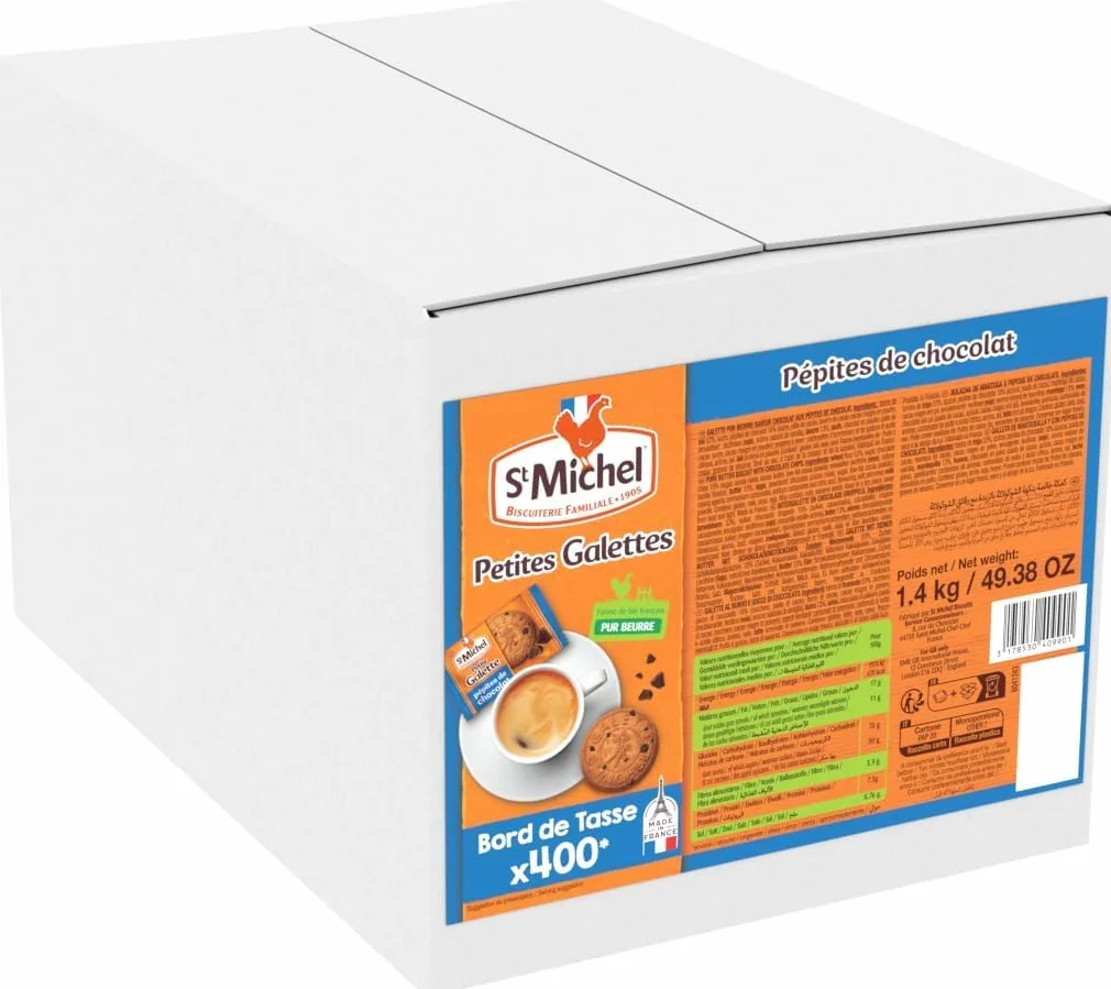 St Michel Pequeña Tortitas con Pepitas de chocolate 400 x 3,5 g 1,4 kg
