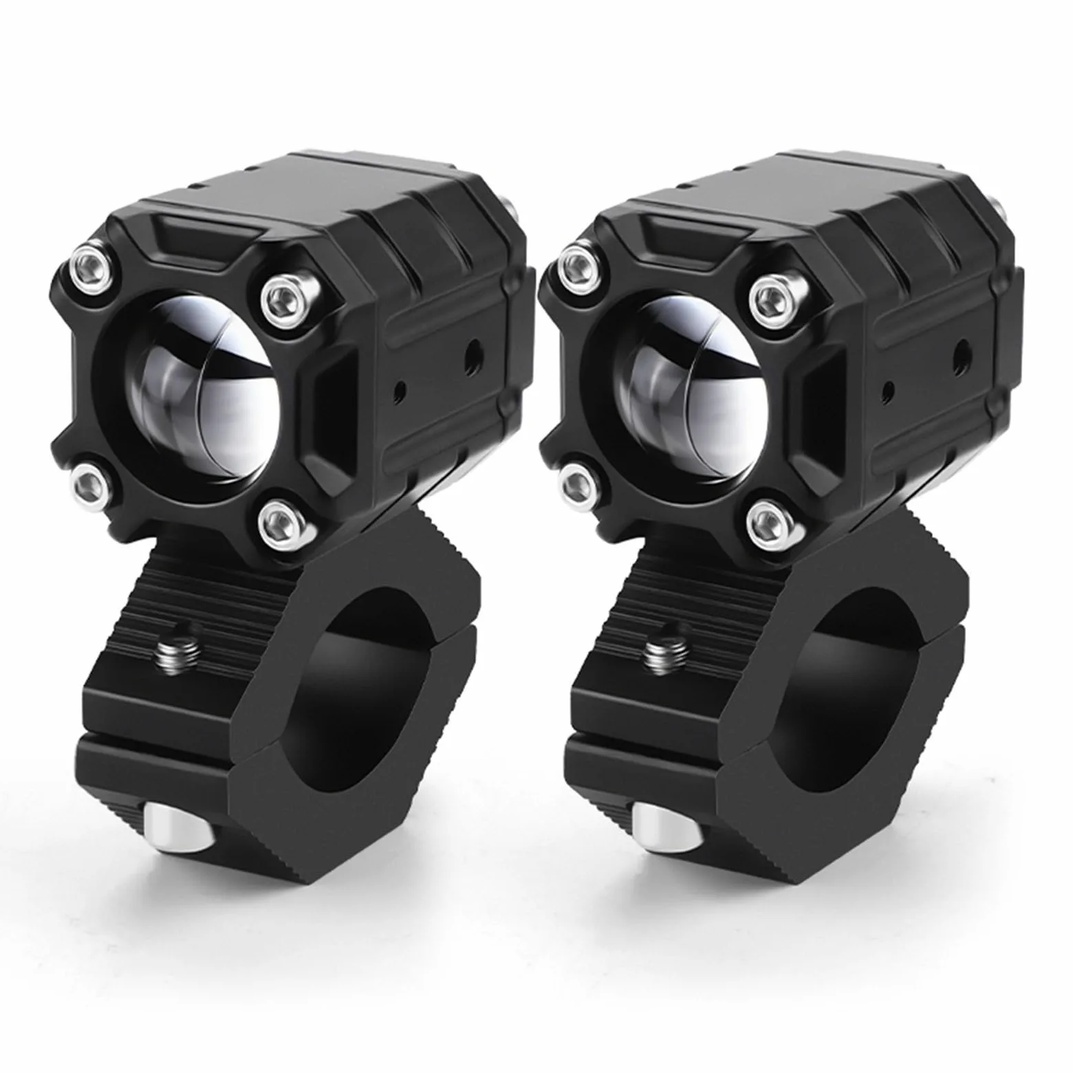 Faros Motocicleta Foco Faros LED para Motocicleta LED Antiniebla | Foco LED motocicleta lente proyector luces antiniebla conducción haz alto/bajo color blanco amarillo faros Led auxiliares