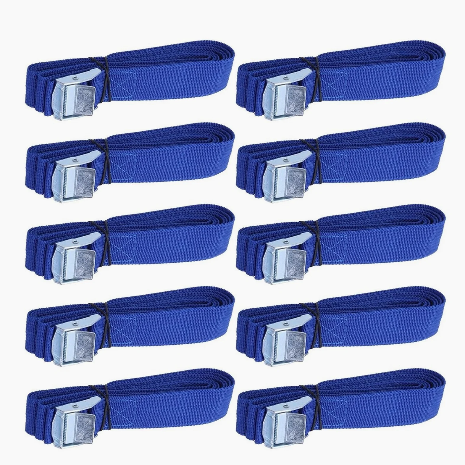 Correas de trinquete Correa de Amarre 2,5 m con Hebilla Nailon for Equipaje, Ganchos aleación Zinc(10PC)
