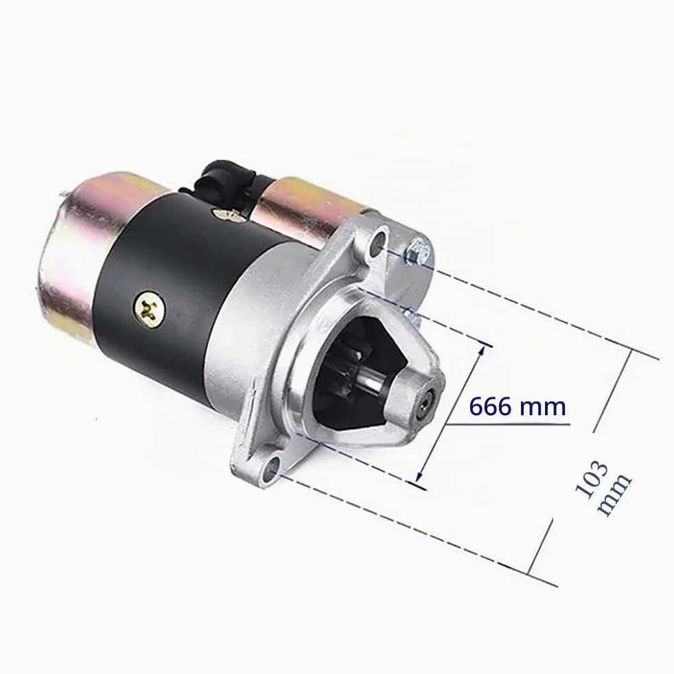 Bomba De Motor De Arranque De Motor Diesel, Grupo Electrógeno De Arranque Eléctrico, Arrancador De Motor 12V 1.2KW QD114A (Adelante)