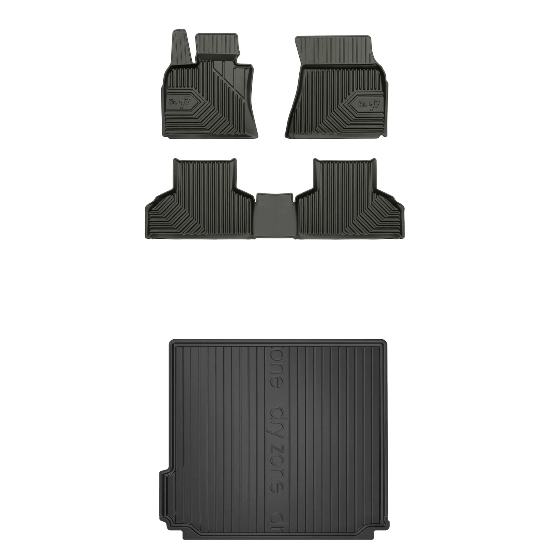 FROGUM Un Juego de Alfombrillas de Goma para Coche y cubeta Maletero exclusivas Alfombras para BMW X5 F15 2013-2018 | Borde Alto | para Todo el año | Al tamaño