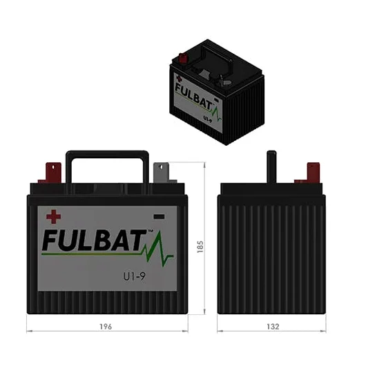 Batería U1 – 9 Fulbat 12 V28ah LG 195 L130 H180 300 A – SLA sin cuidado fácil – Motoculture
