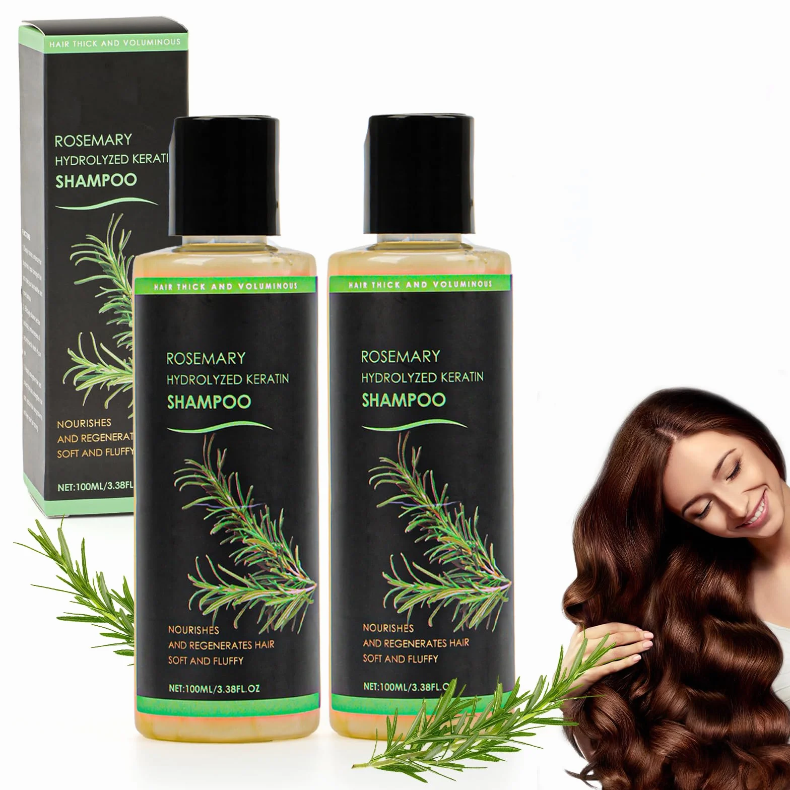 Organic Rosemary Hair Growth Champú con Queratina Hidrolizada