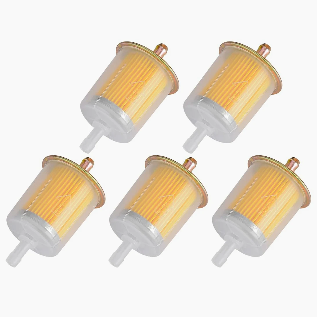 5 filtros de Combustible en línea de 3/8 Pulgadas para Combustible de Gas para Aceite para universales para industriales para Motocicletas para automóviles para vehículos recreativos