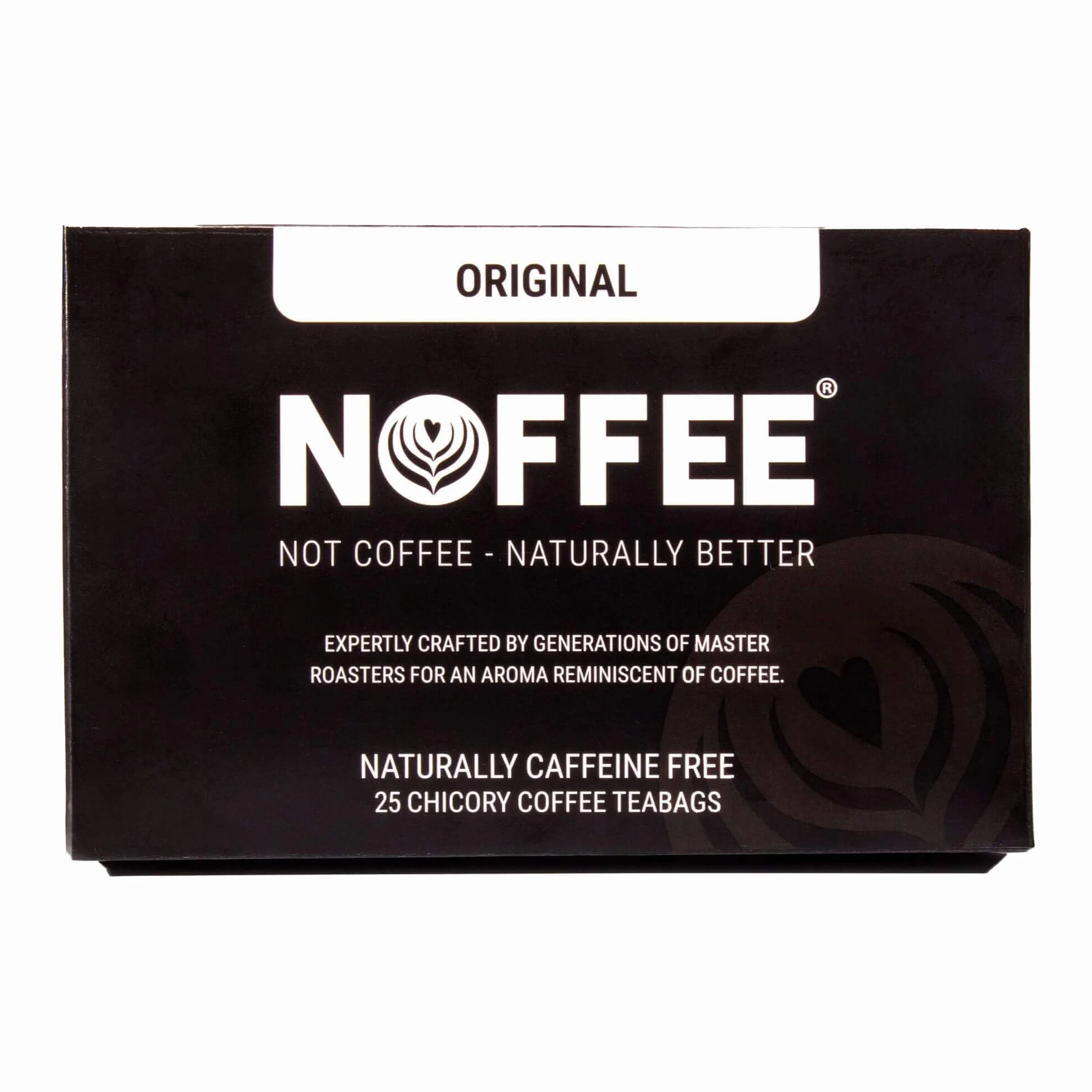 Noffee Sustituto de café sin cafeína 25 bolsitas de té de hierbas achicoria tostado sabor intenso
