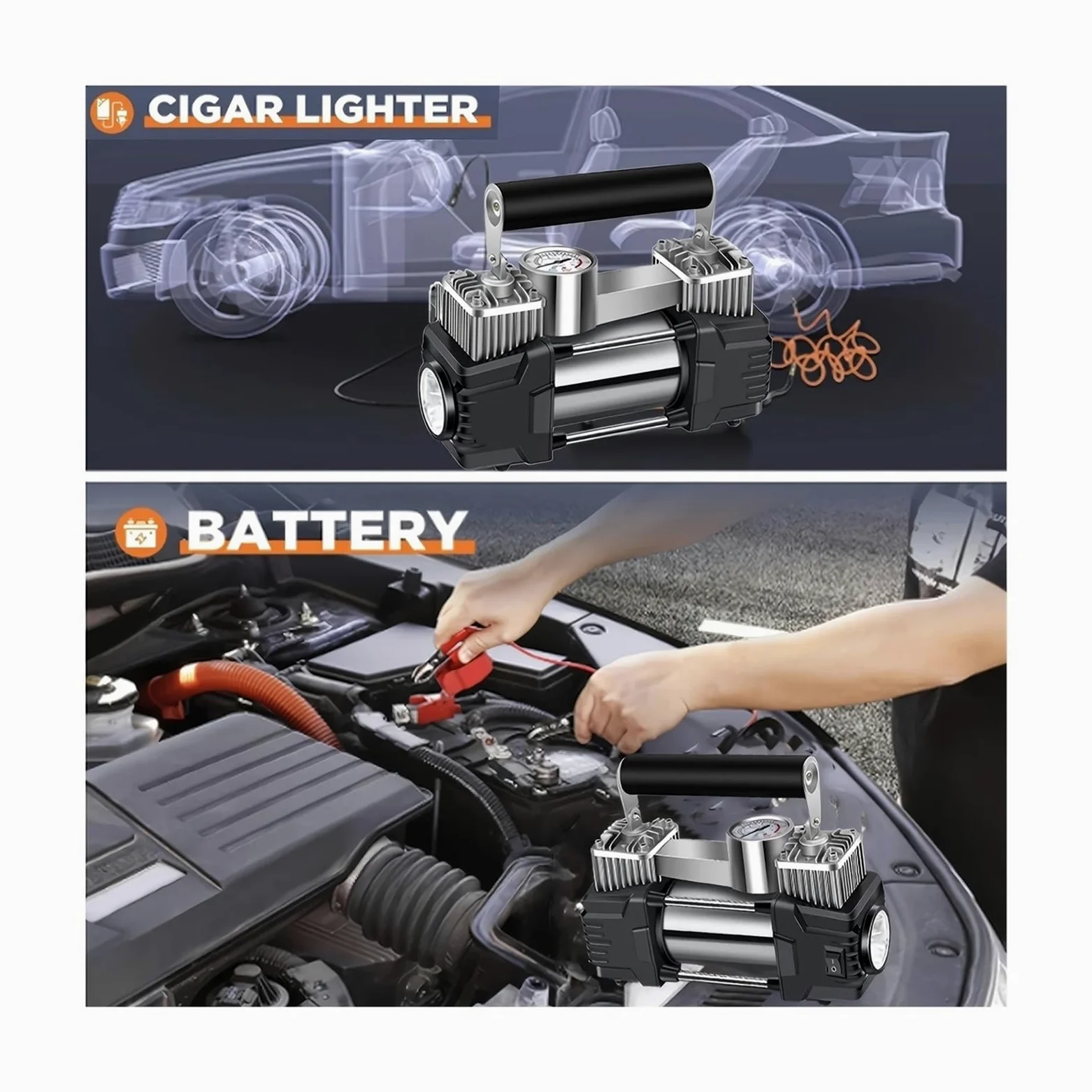 Bomba de Aire para Coche, Inflador De Neumáticos, Bomba Aire para Coche 150 PSI, Compresor 12V para Coches, Motocicletas, Bicicletas, Relleno Bolas para Motos
