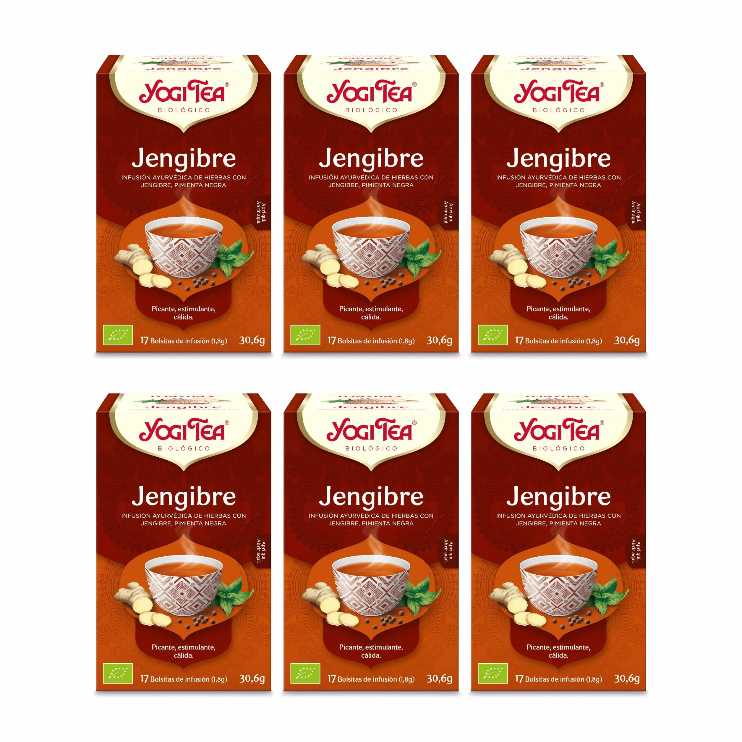 Yogi Tea Jengibre Paquete de 6 x 17 Sobres 102 Sobres