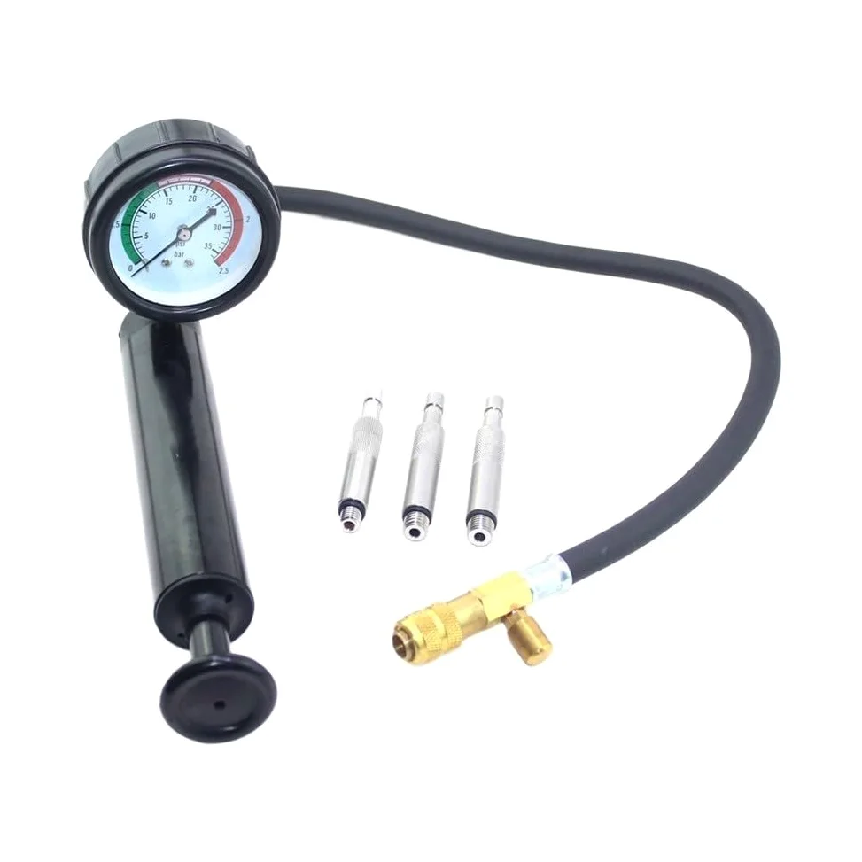Detector de fugas de motor fueraborda Probador de estanqueidad de aire compatible con 90890-06840, herramienta de presión de unidad inferior de hierro y plástico para mantenimiento de motores marinos