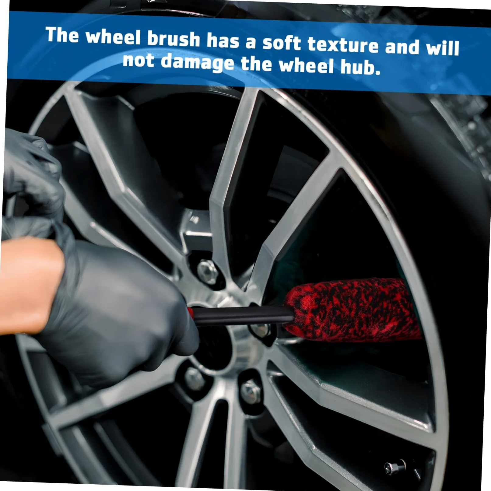 ULTECHNOVO 9piezas Cepillos De Limpieza para Llantas Cabeza Flexible Herramientas De Detalle para Automóviles y Motos Cepillos para Ruedas Car Wash Brushes