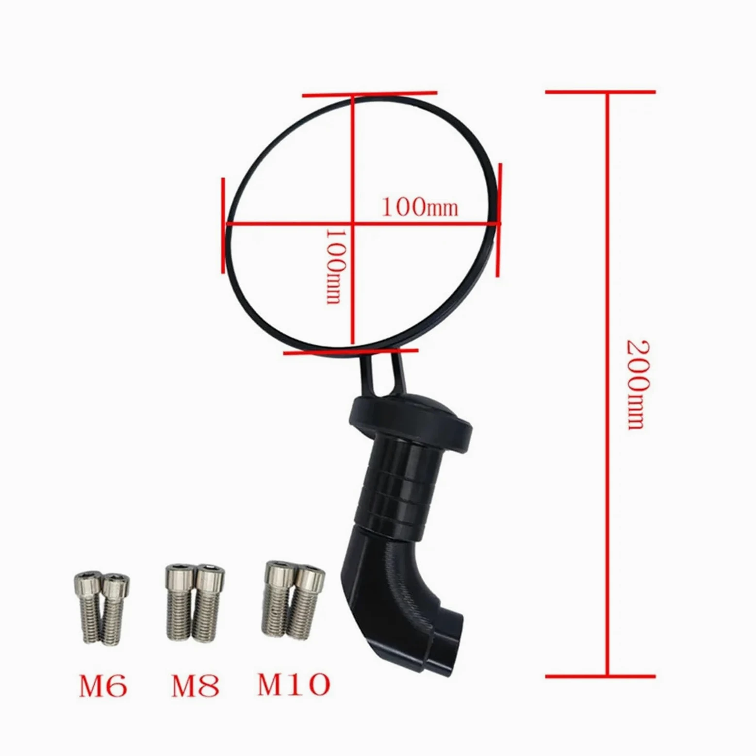 Espejo Retrovisor Universal para Motocicleta, De Aluminio CNC, para Manillar De Scooter, Accesorios para Motocicleta Espejo Retrovisor Motocicleta