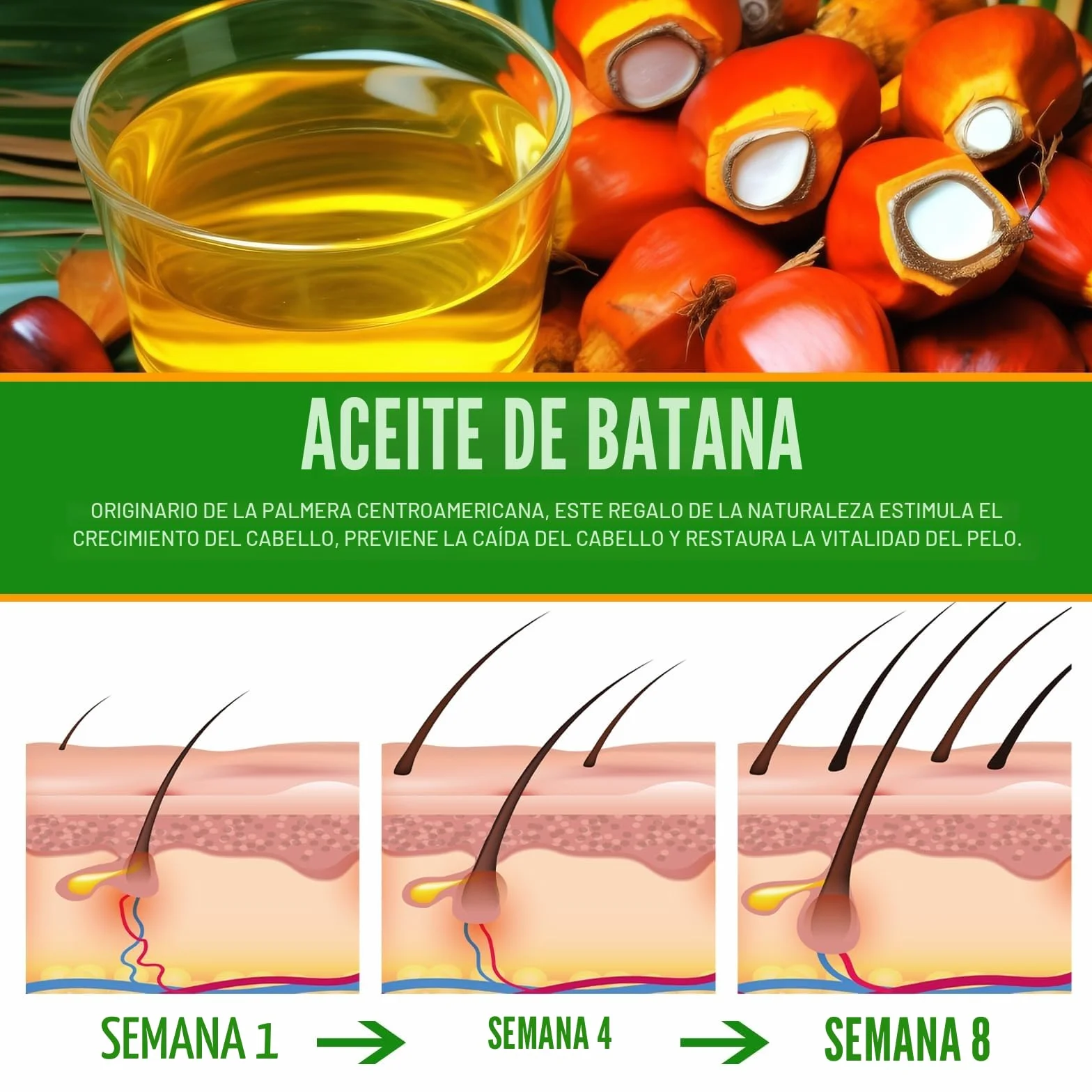Aceite de Batana puro natural 60 ml para crecimiento cabello fortalece piel e hidratante facial