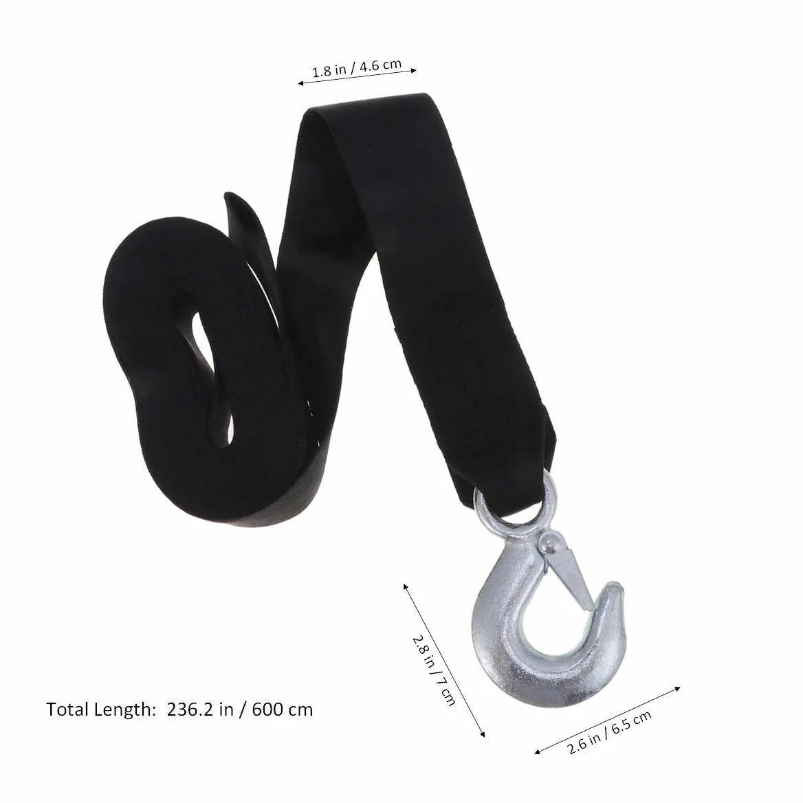 Cuerda de Remolque, Cuerda de Remolque de 6 M, Nylon, Carreras de Alta Resistencia, Gancho de Remolque Negro, Juego de cinturón de Remolque Deportivo, Cuerda de Remolque para automóvil para Parachoq