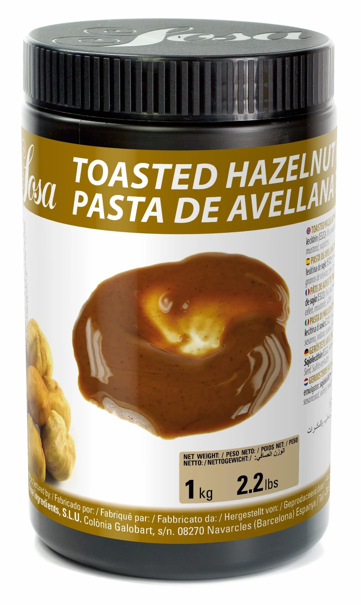 SOSA Pasta de Avellana tostada 1kg Profesional