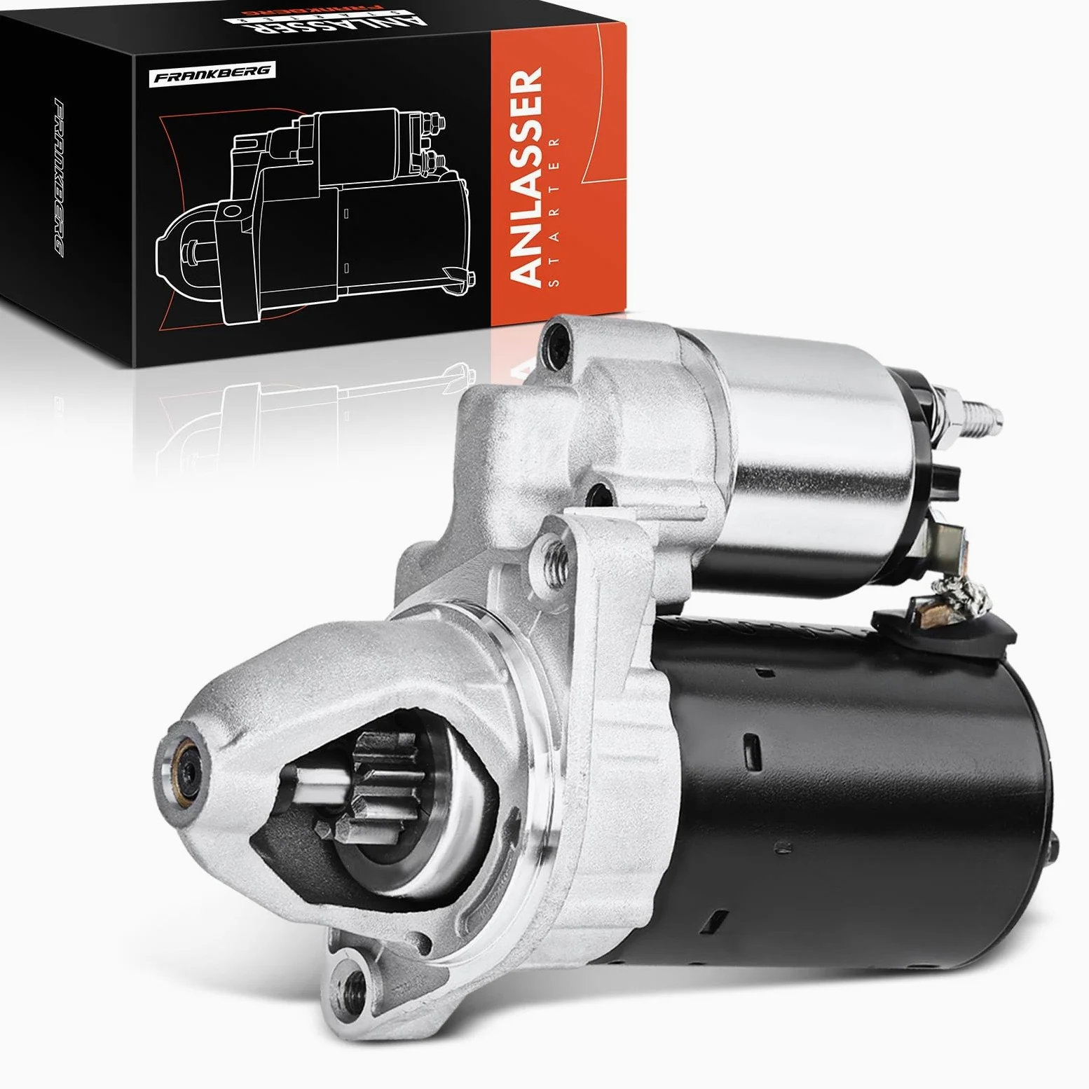 Frankberg Motor de arranque 1 1 kW 12 V 9 dientes 0001107406 | gasolina; Compatible con: Autobús Sprinter 3-T 906, Coupé Clase C C204, Clase CLC CL203, SLK R171, CLK Cabriolet A209