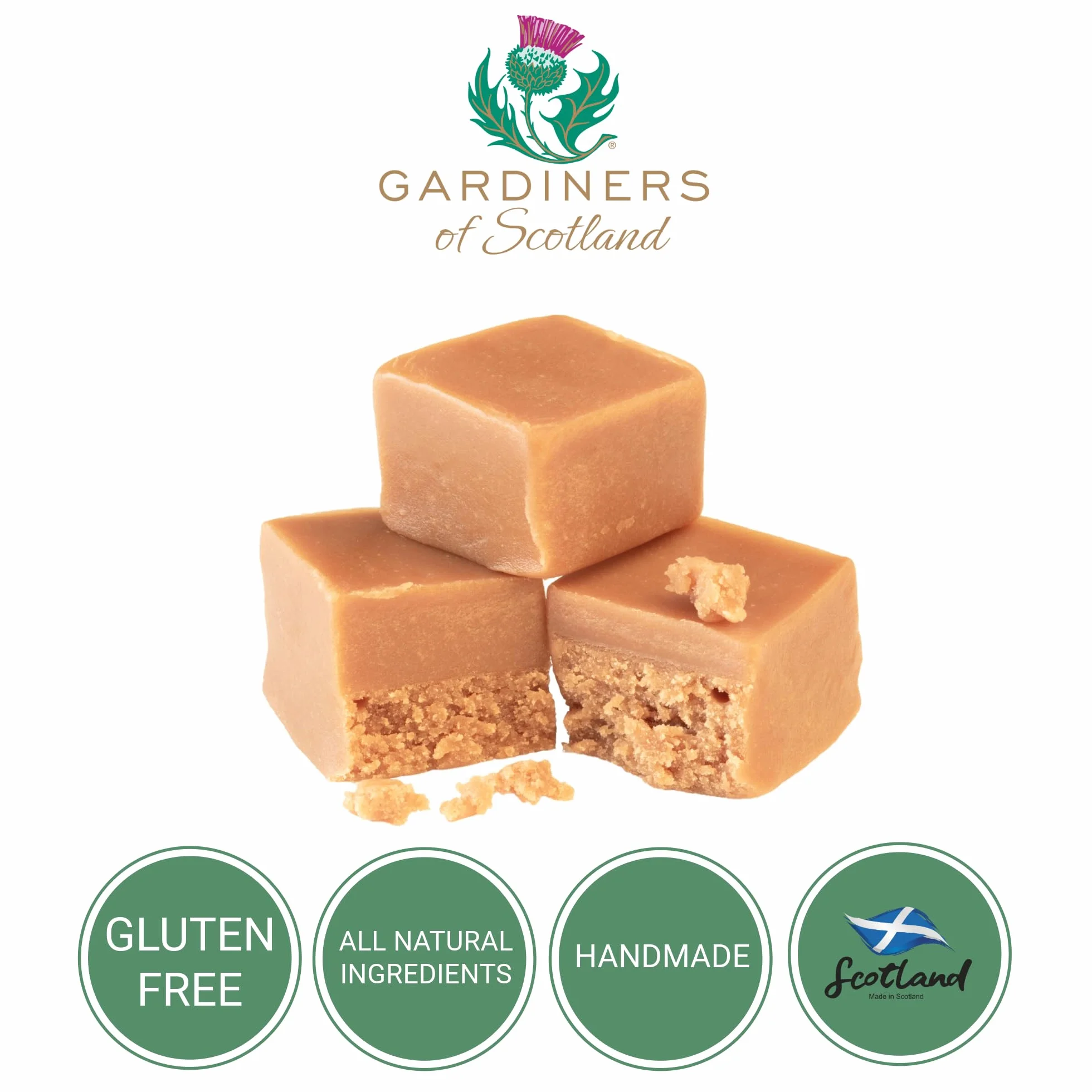 Gardiners of Scotland Steven Brown Lizzie McCoo tin of salted caramel fudge