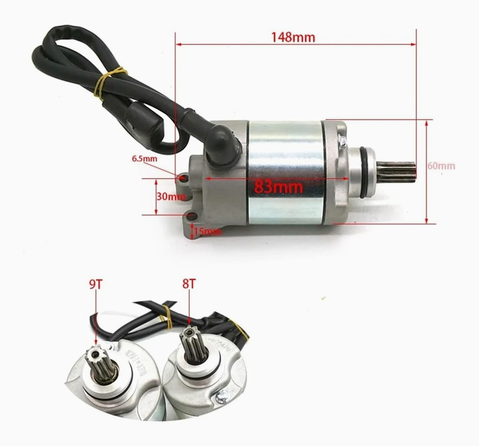 Motor Generador para ZONGSHEN Motor Racing NC250 ZS177MM 250cc 4 Tiempos RX3 BSE KAYO K6 T6 KEWS ZUUMAV 8 9 Dientes Motor De Arranque De Motocicleta