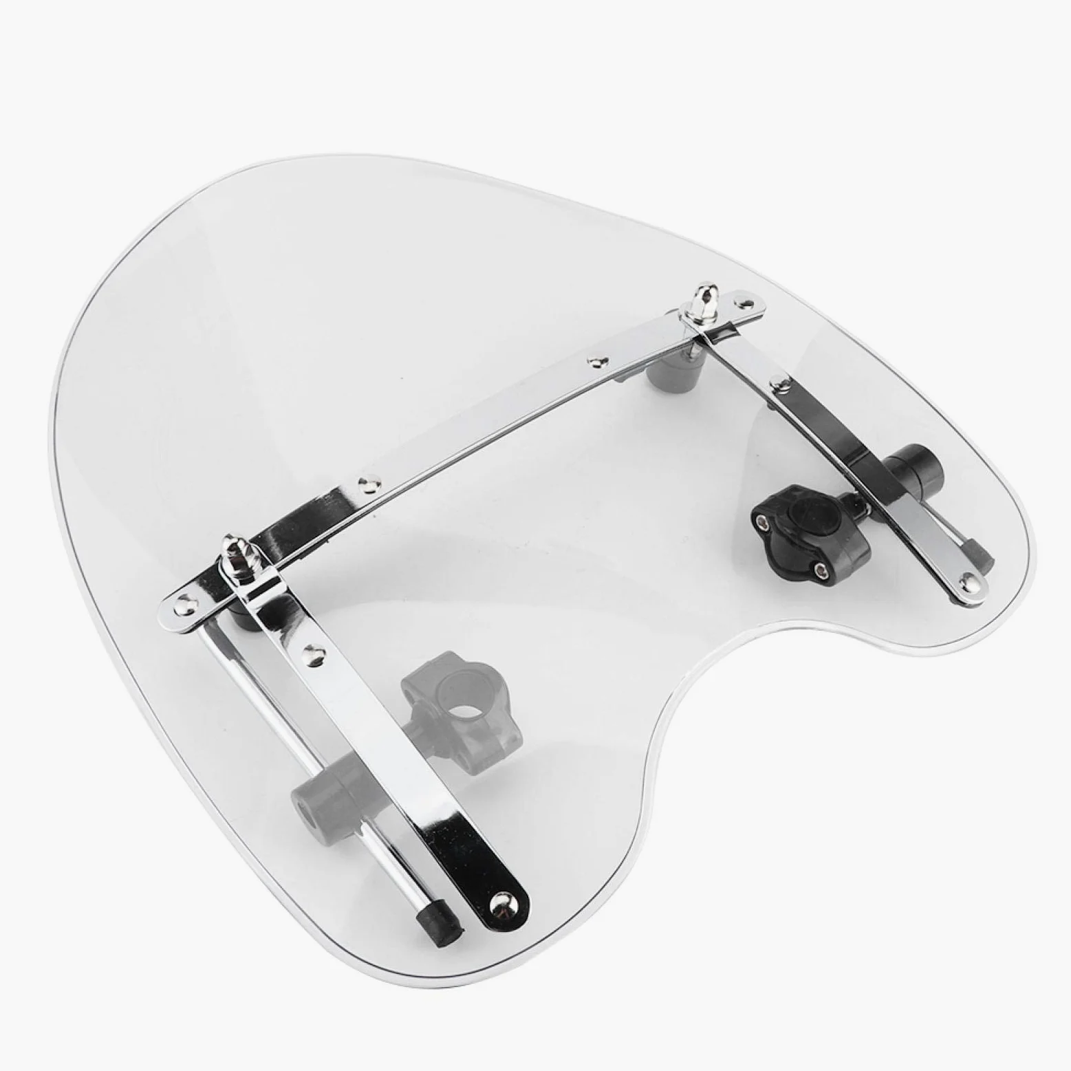 Deflector de Viento para Motocicleta, Accesorio de Conducción Parabrisas Universal para Motocicleta Parabrisas Duradero para Motocicleta para Modificación de Molduras para Piezas de(transparente)