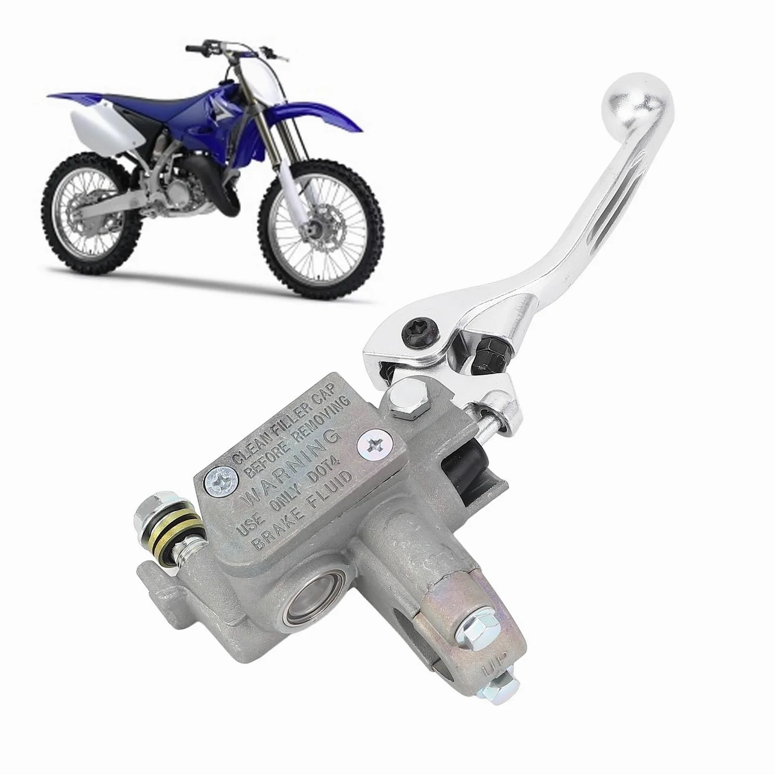 Conjunto de Cilindro Maestro de Freno Delantero 5XC W2587 00 00 Cilindro de Freno de Motocicleta de Metal de Alto Rendimiento de Frenado para YZ125 YZ125X 2008 a 2023